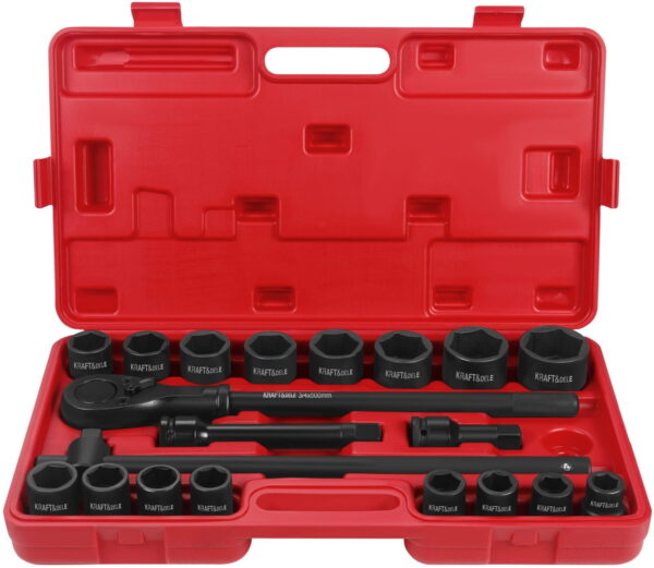Gaisel + pikendused + löökpadrunid 3/4″ 21tk KD11868