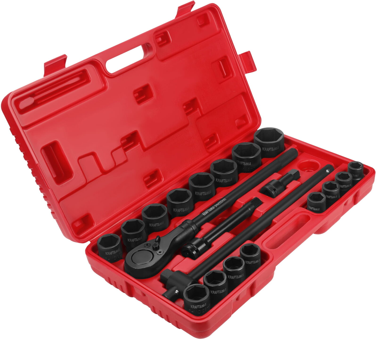 Gaisel + pikendused + löökpadrunid 3/4″ 21tk KD11868