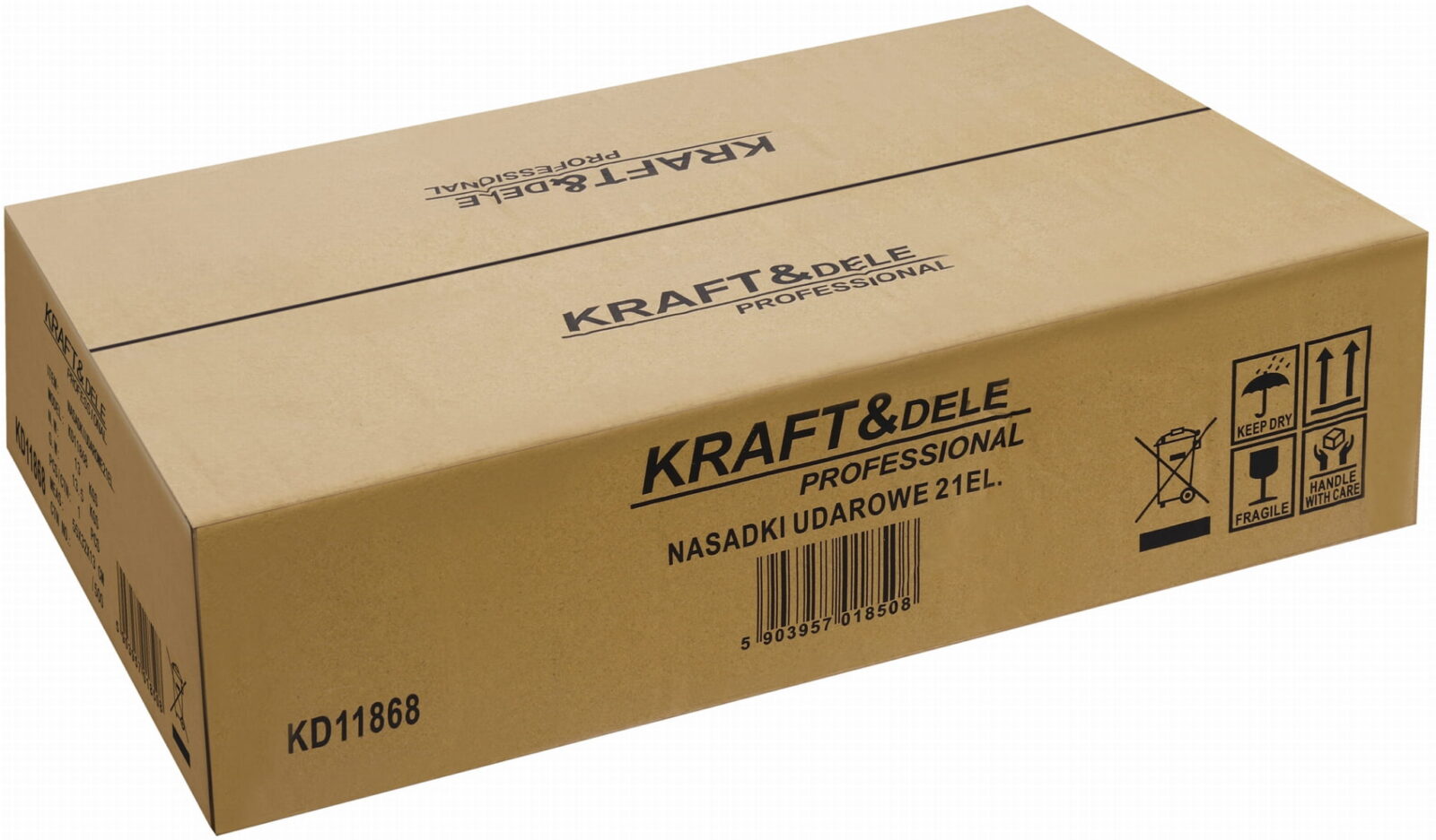 Gaisel + pikendused + löökpadrunid 3/4″ 21tk KD11868
