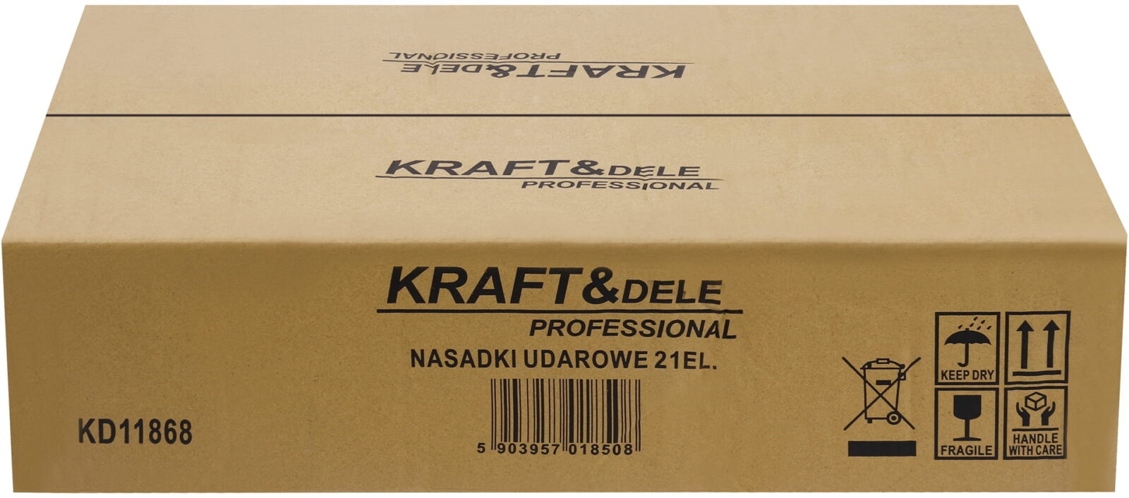 Gaisel + pikendused + löökpadrunid 3/4″ 21tk KD11868