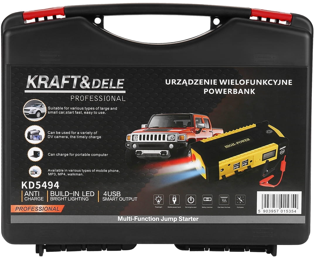 Multifunktsionaalne seade powerbank + kohver 16 800mAh KD5494