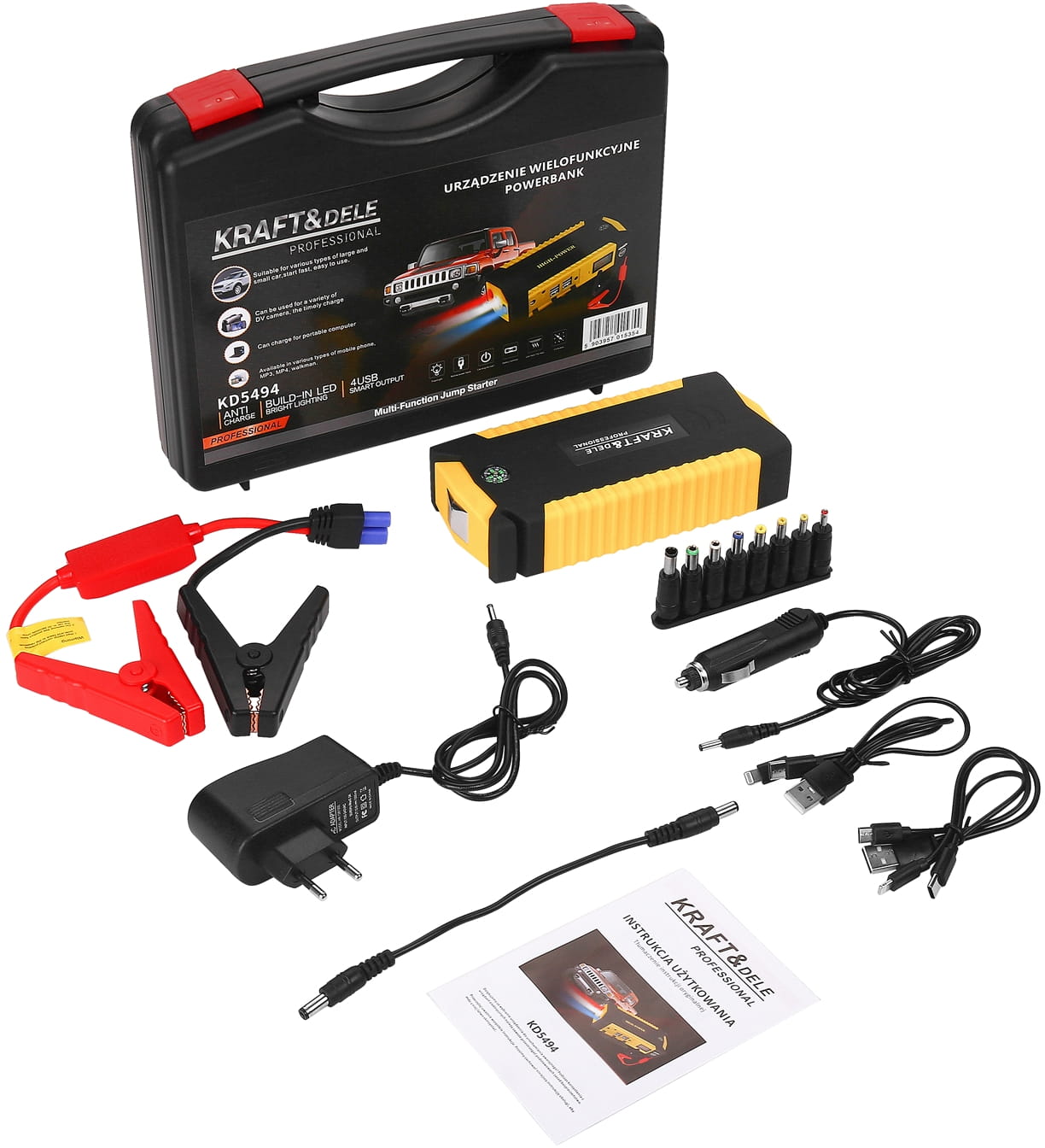 Multifunktsionaalne seade powerbank + kohver 16 800mAh KD5494