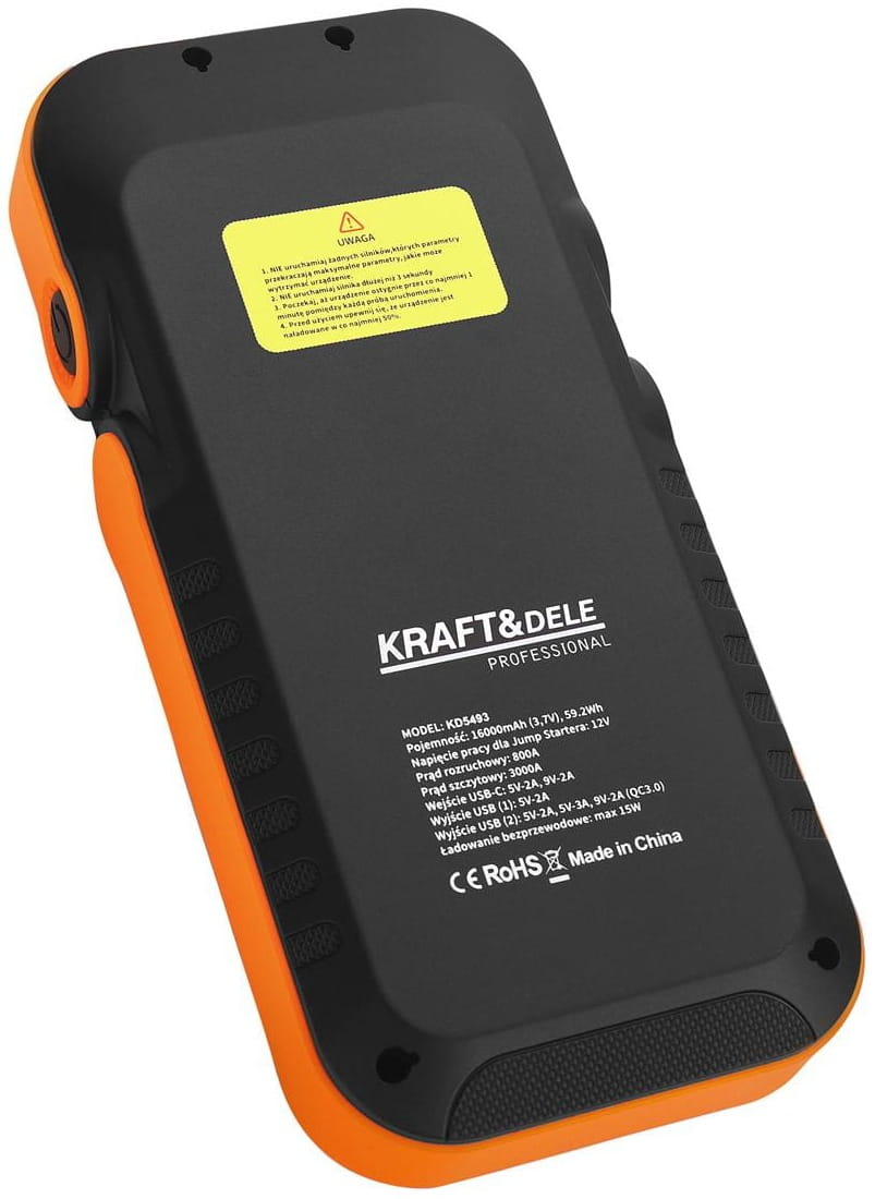MITMEFUNKTSIONAALNE SEADE POWERBANK + KOTT 16 000mAh KD5493