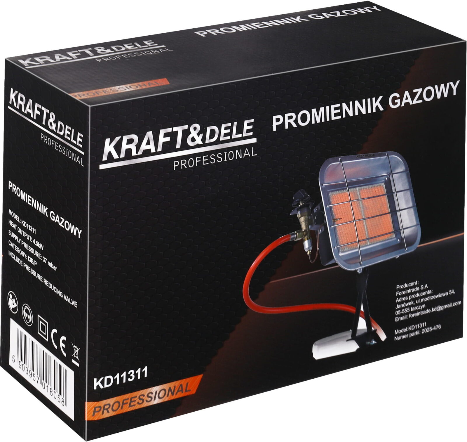 Gaaskiirgusküte 4,5kW KD11311