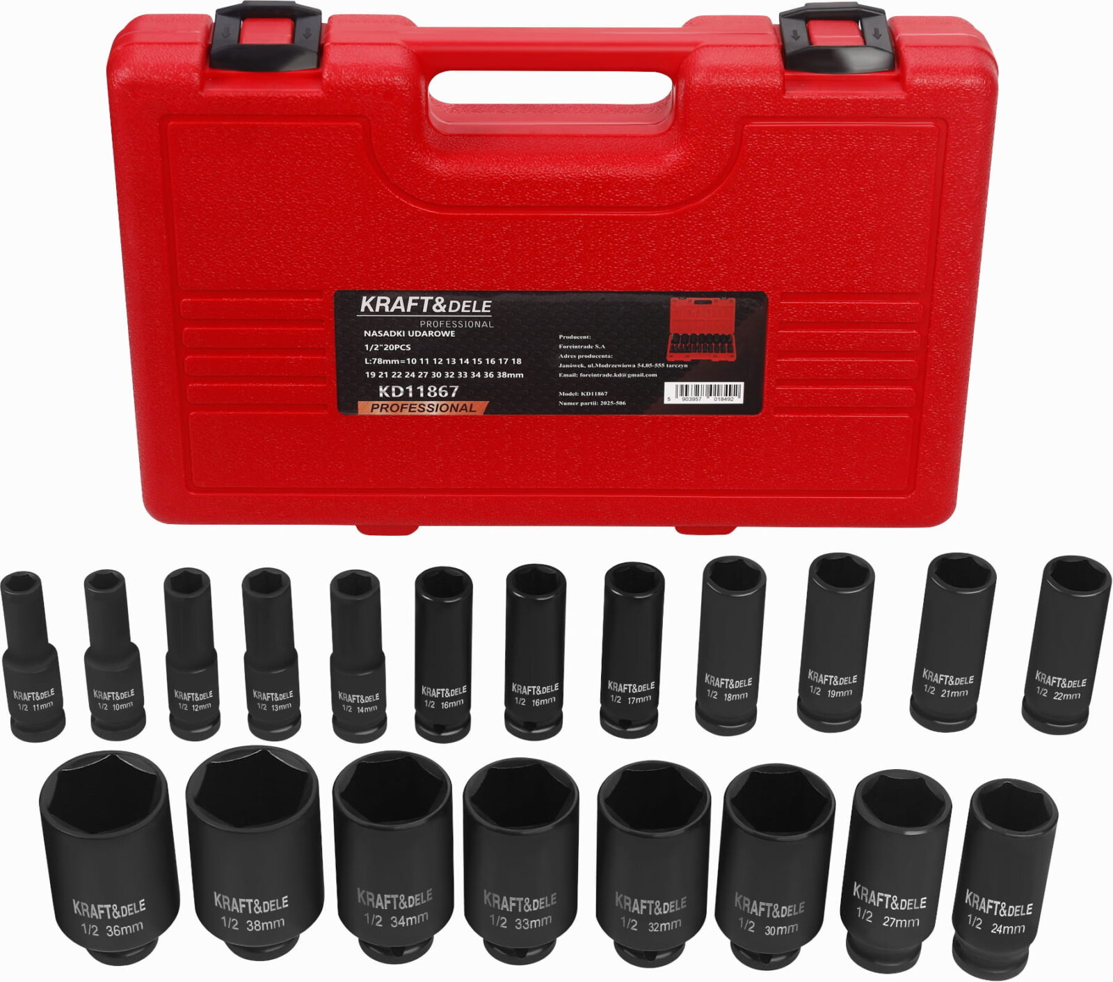 Löökpadrunid 1/2″ 20 tk KD11867