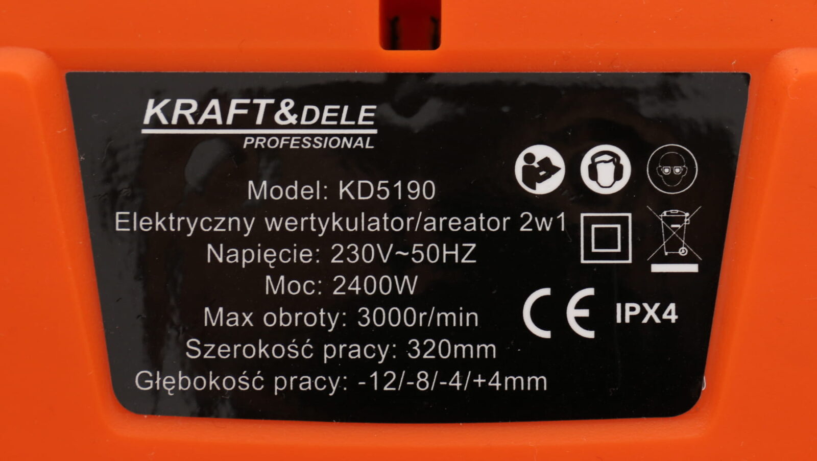 Muruõhustaja/vertikutaator elektriline 3-in-1 2400W 32cm KD5190