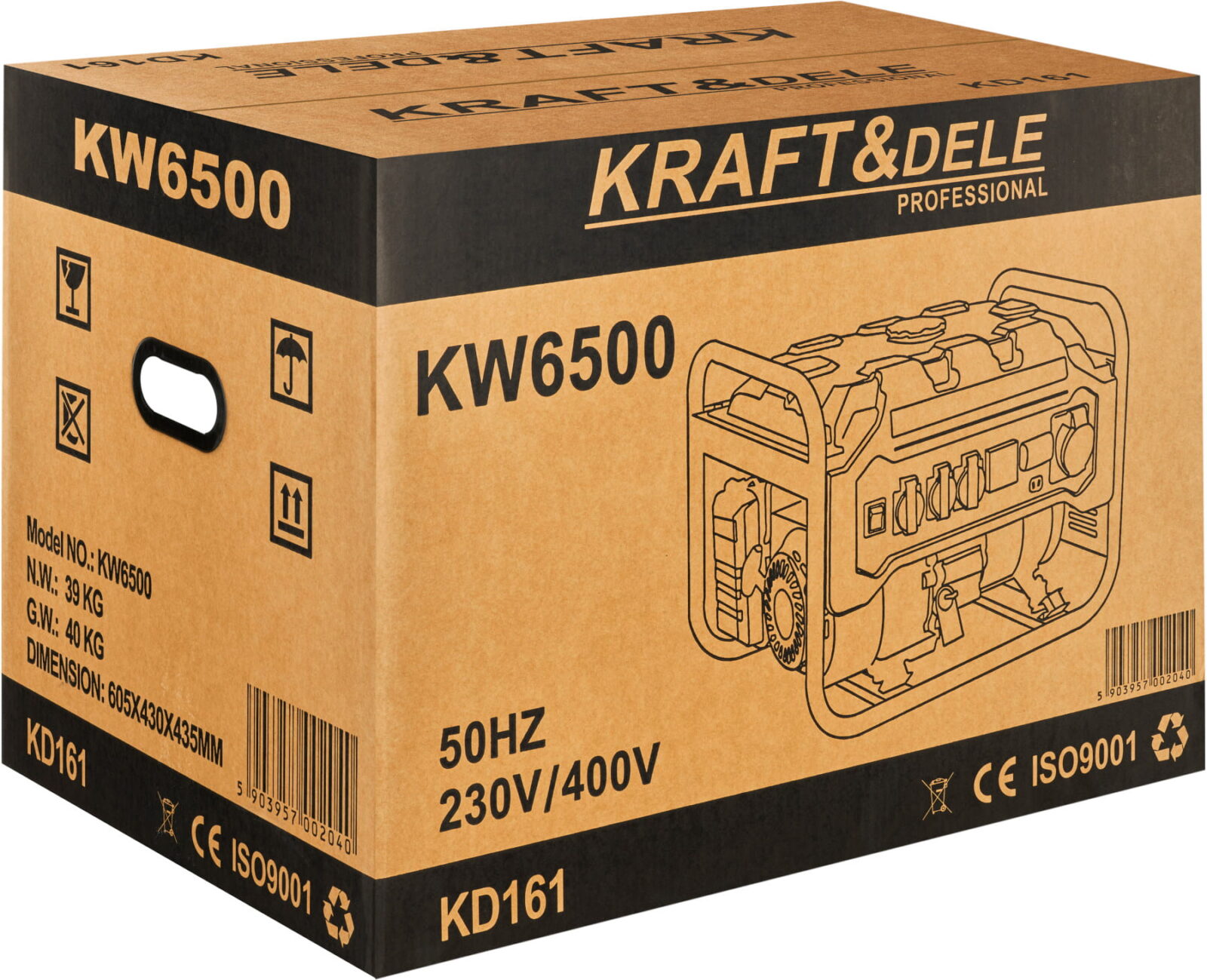 Generaator 3500W 12-380V KD161
