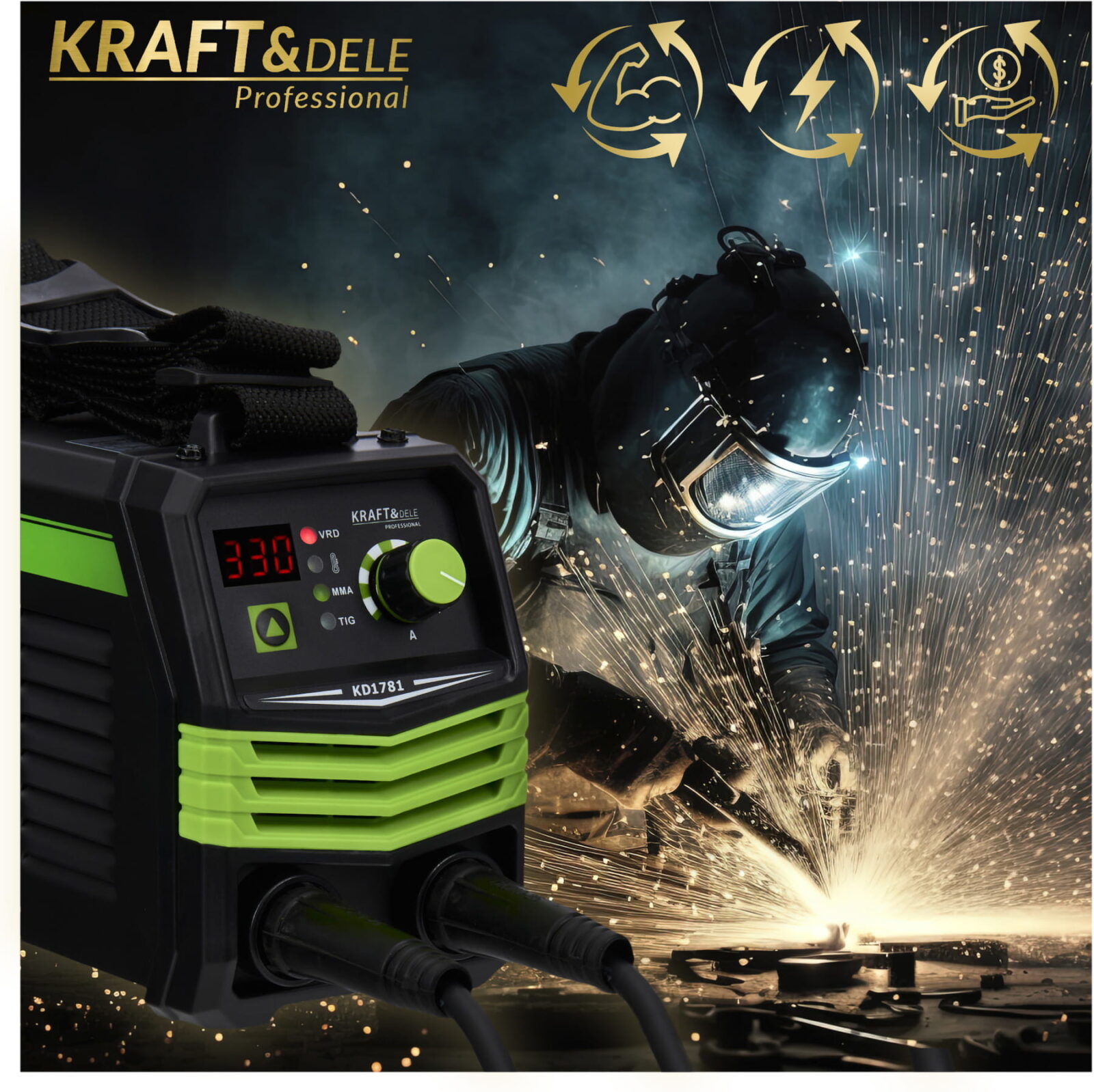 Invertorkeevitusaparaat 330A MMA TIG LIFT VRD KD1781