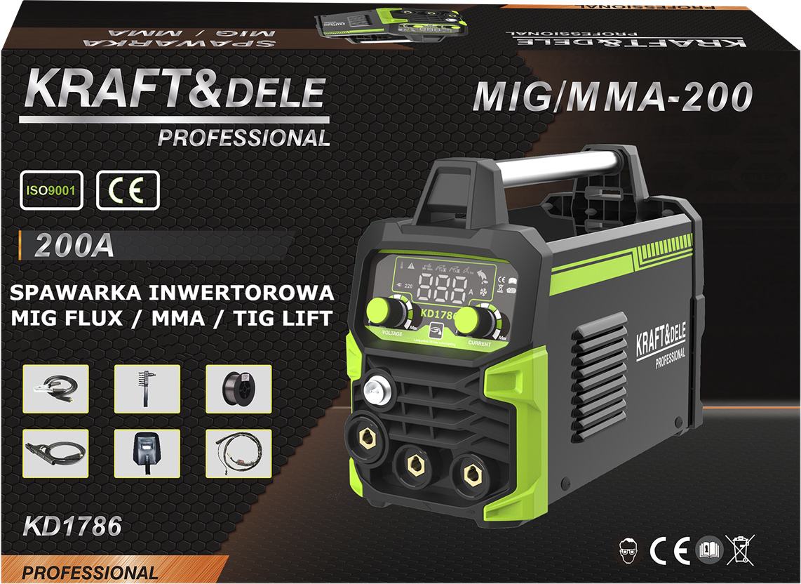 INVERTER KEEVITUSAPARAAT MIG / MMA / TIG LIFT 200A KD1786