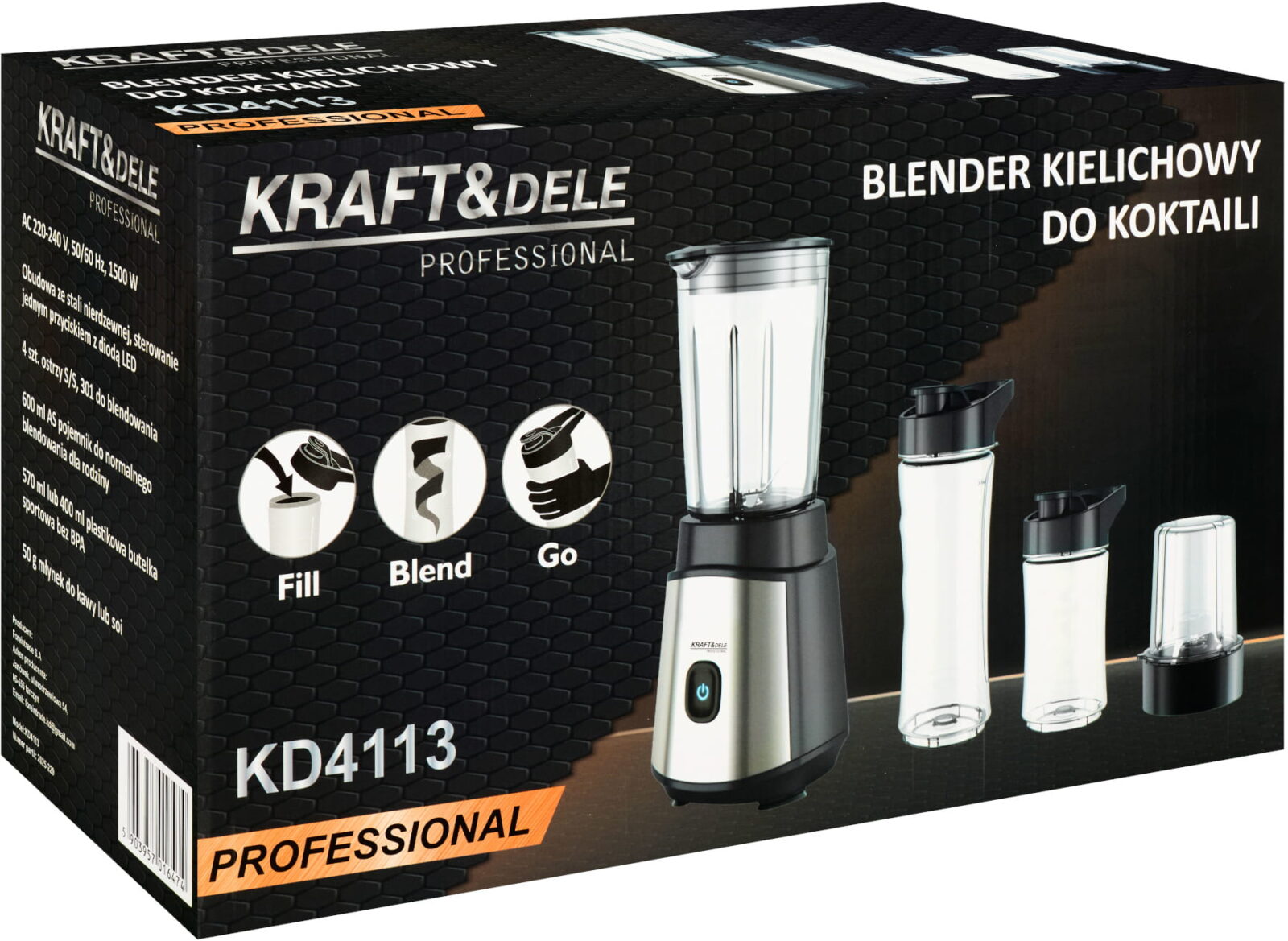 Kannutüüpi blender kokteilide jaoks 1500W KD4113