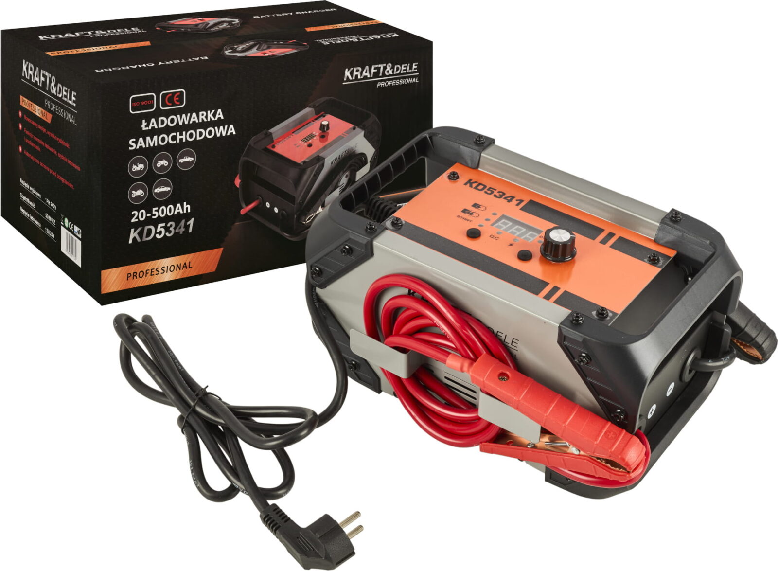 Akulaadija käivitusfunktsiooniga 20-500Ah 12/24V 60A KD5341