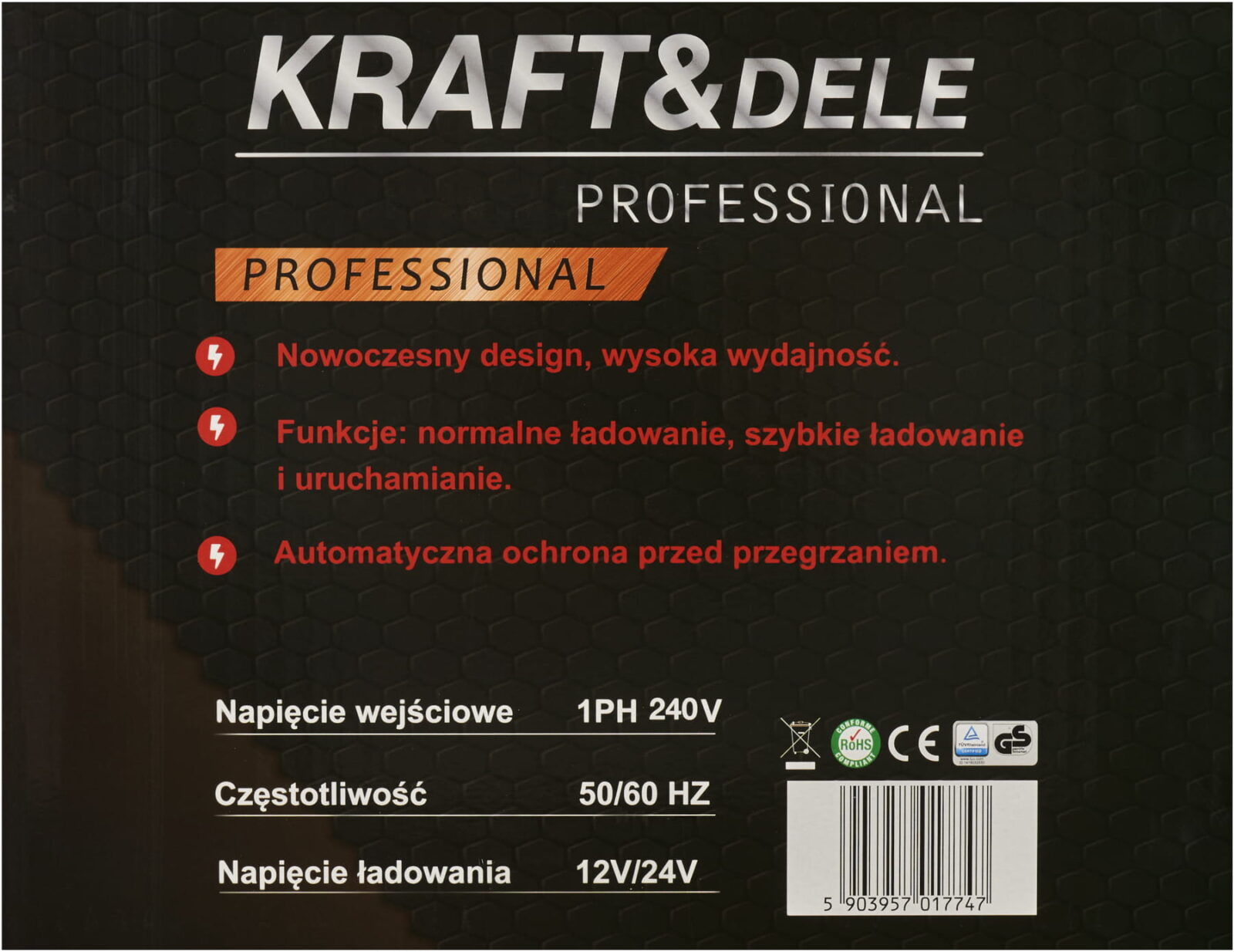 Akulaadija käivitusfunktsiooniga 20-700Ah 12/24V 85A KD5342