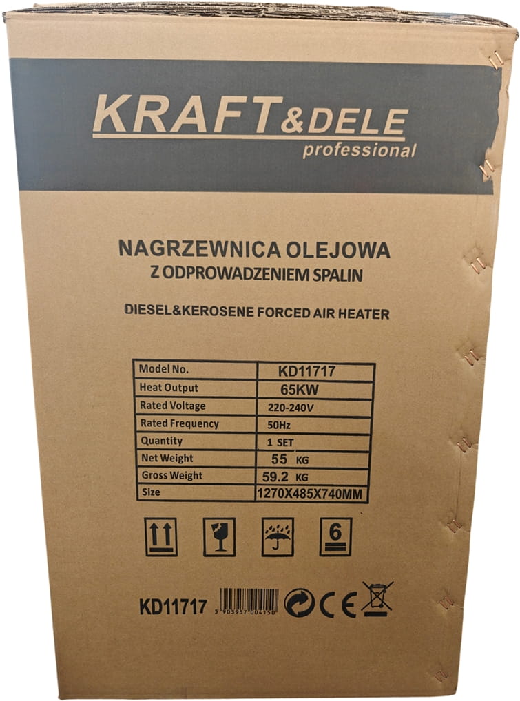Diiselkütteseade + termostaat 65kW KD11717