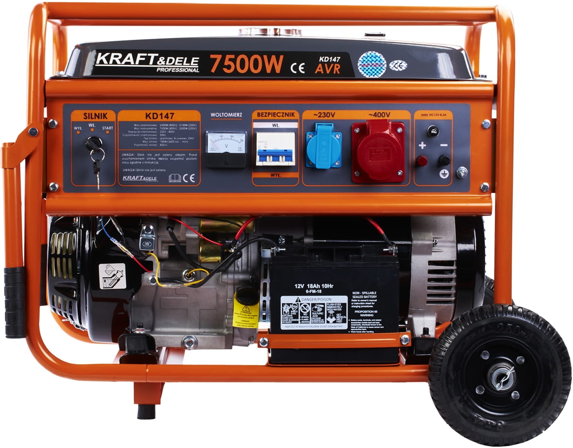 Generaator 230V / 400V 7500W KD147