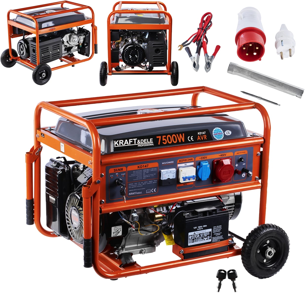 Generaator 230V / 400V 7500W KD147