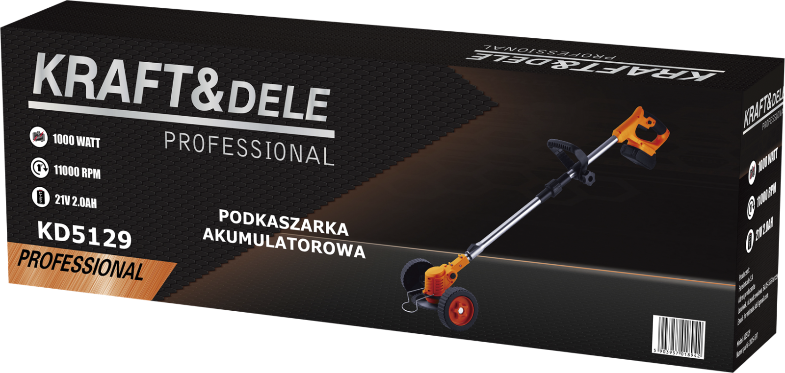 Akuniidetrimmer 21V 2Ah x 2tk 1000W 11000p/min KD5129