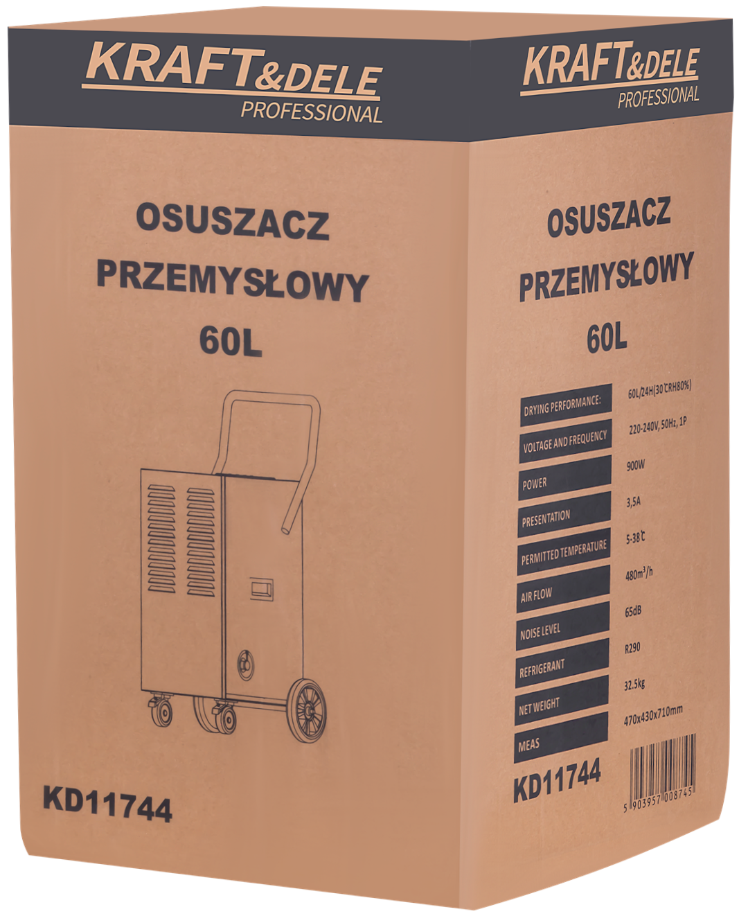 TÖÖSTUSLIK ÕHUKUIVATI 60L 900W KD11744