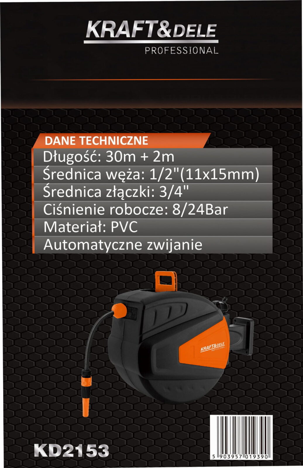 Kerivale torutrummlile vooliku 30M+2M 1/2″ KD2153