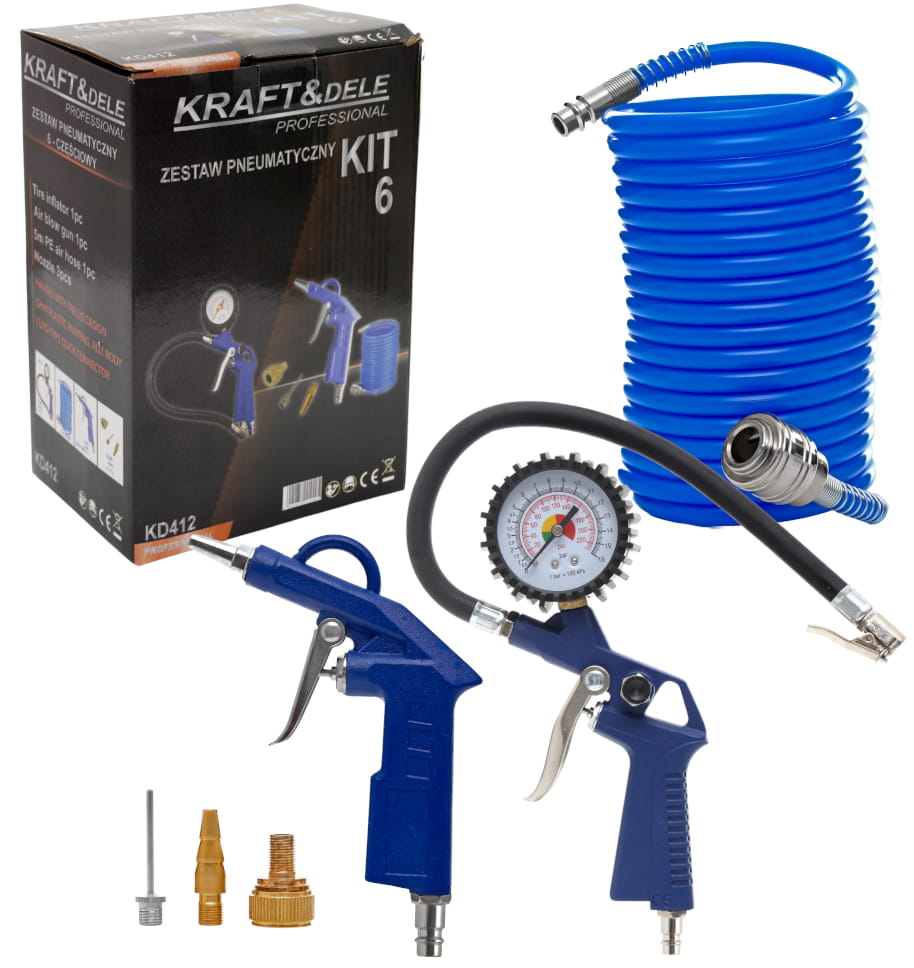 Pneumaatiliste tööriistade komplekt 6 elementi KD412