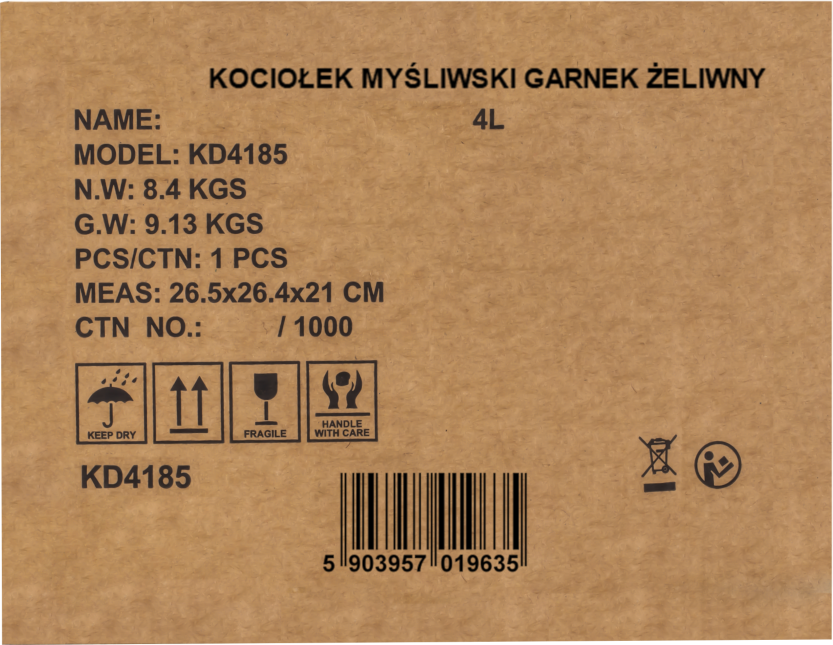 JAHIPAJAKAS / MALMPOTT 4L KD4185