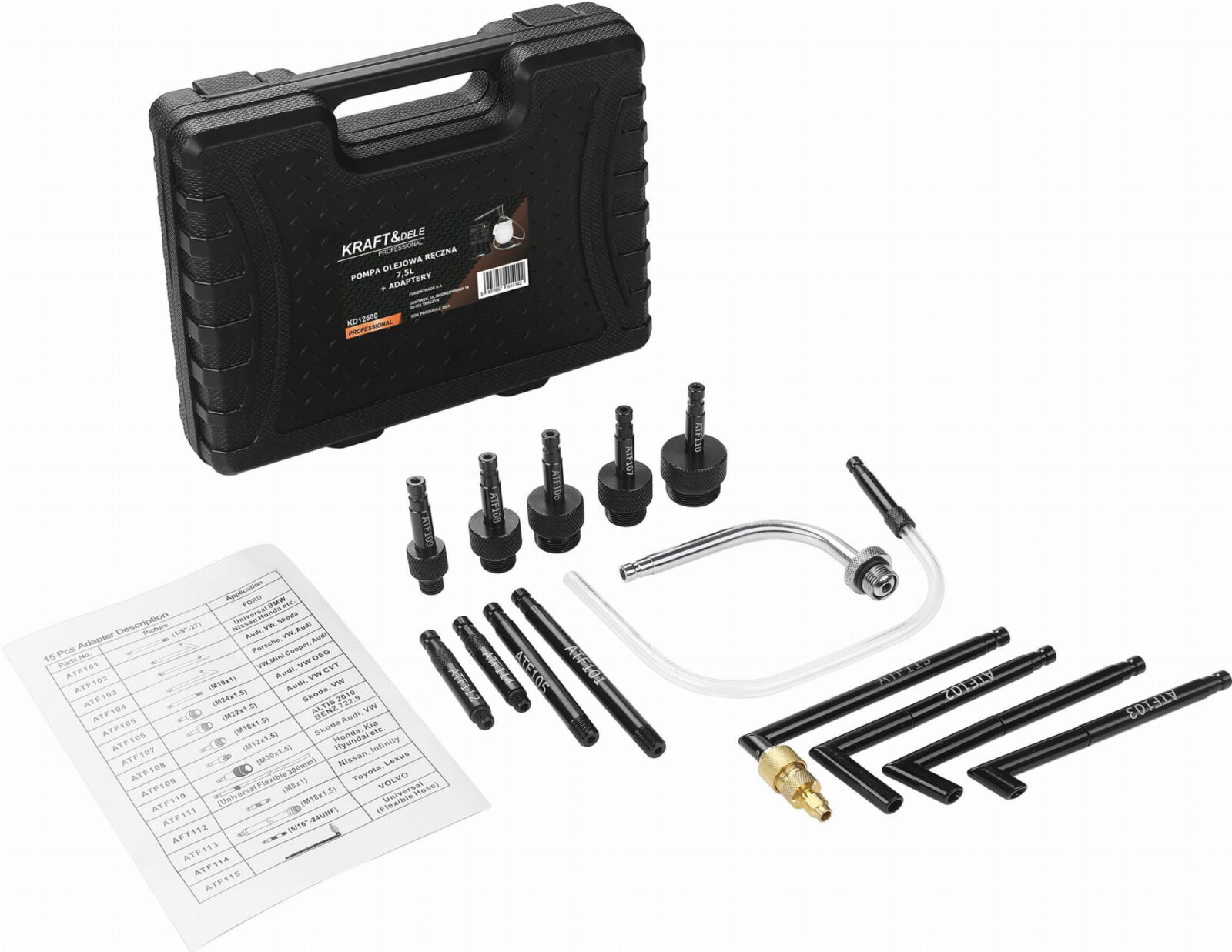 Õlipump 7,5L + adapterid KD12500