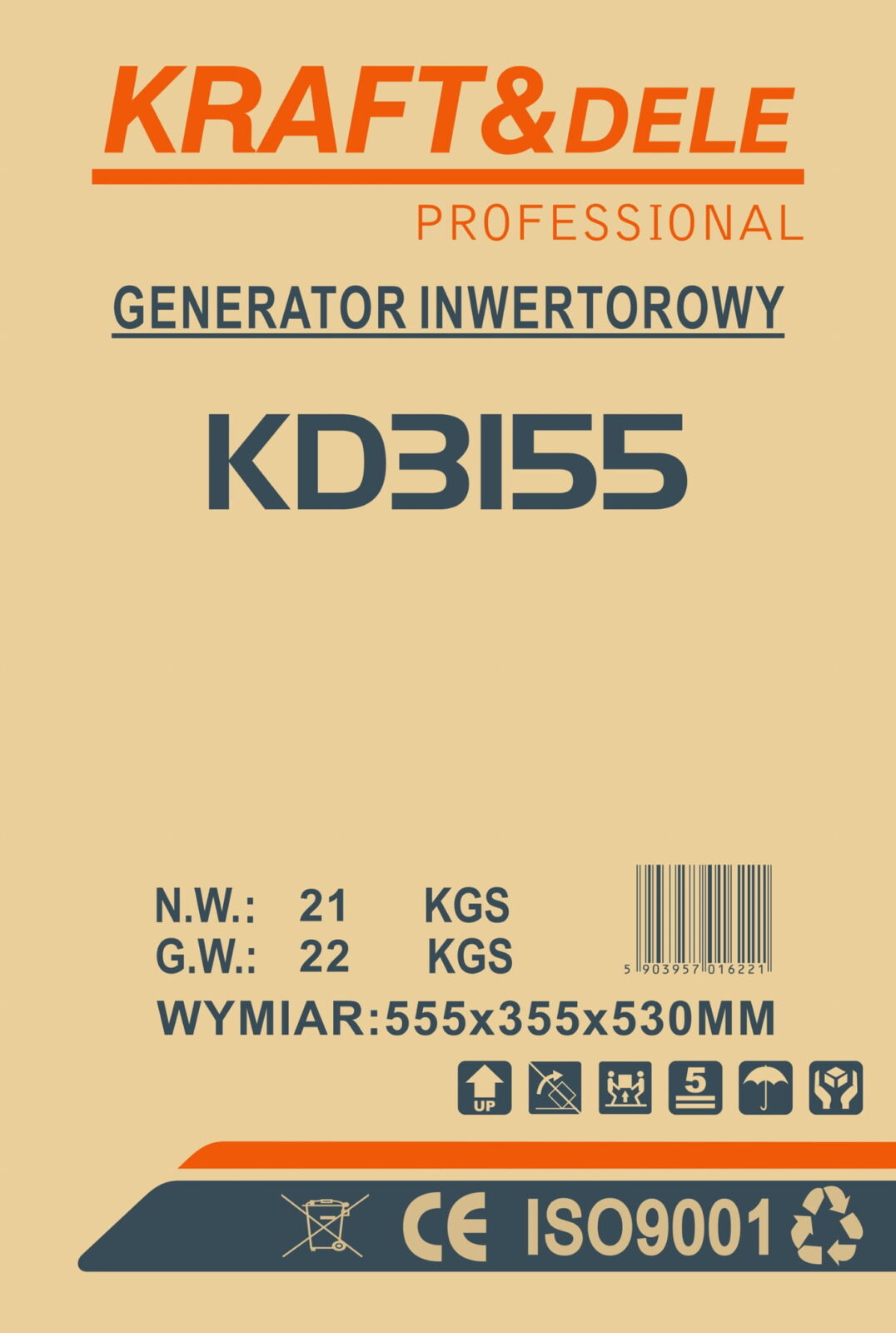 Inverter-generaator 2,6 kW KD3155