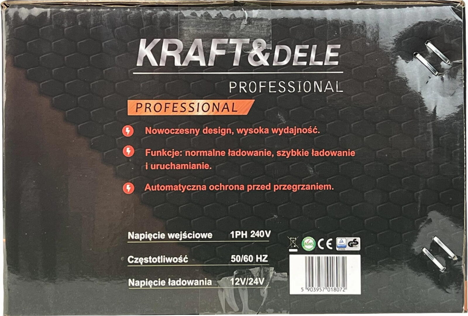 Akulaadija käivitusfunktsiooniga 12/24V 50-400Ah 30A käivitusvool 200A KD5343