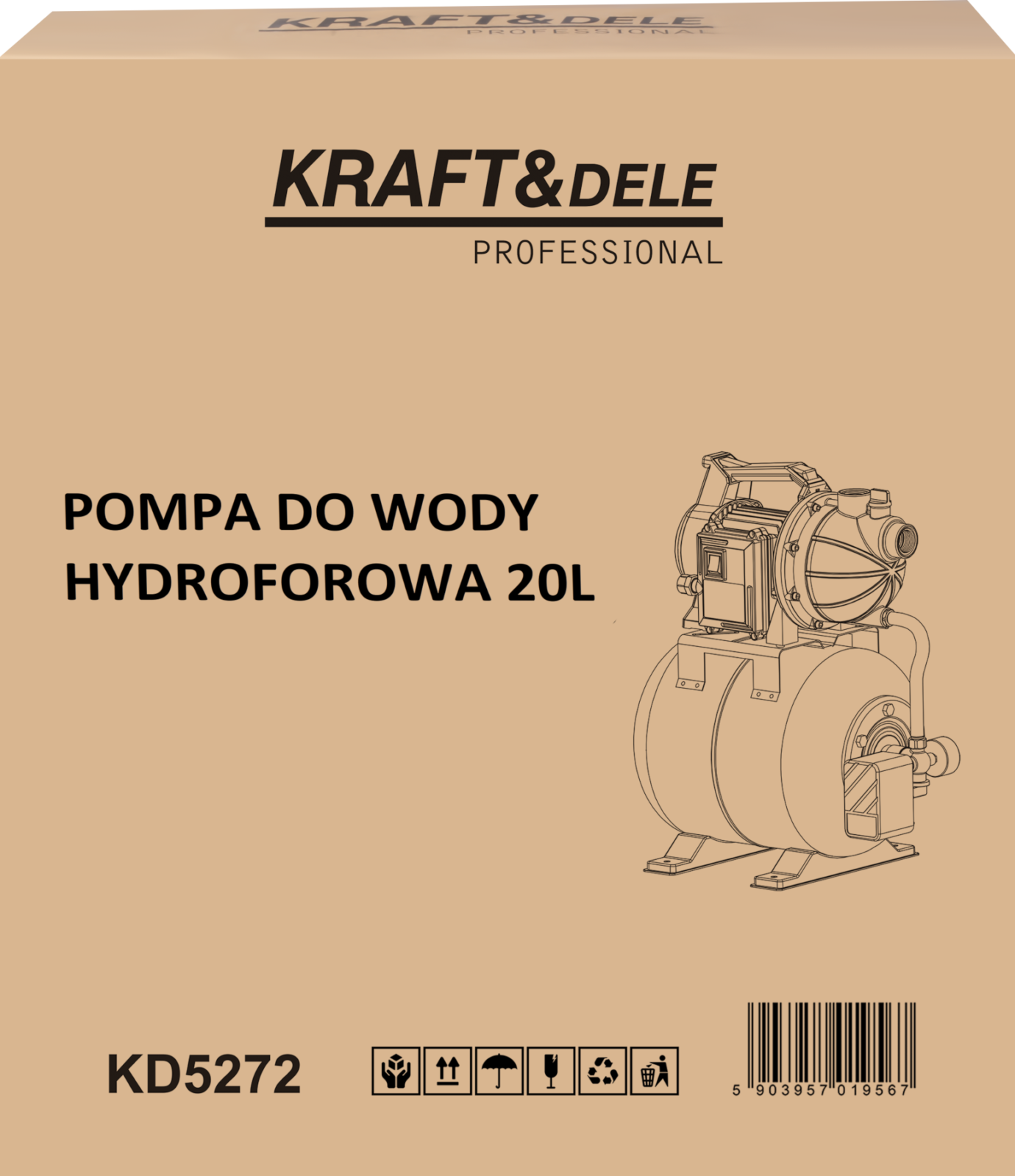 HÜDROFOORNE VEEPUMP 20L 1200W 3400L/h KD5272