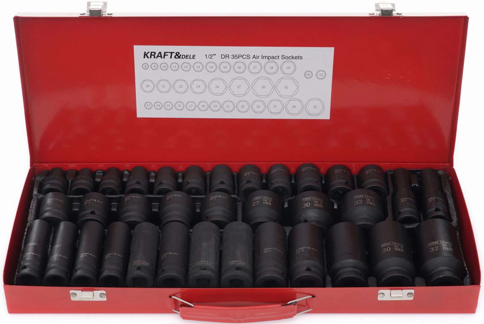 LÖÖKPADRUNITE KOMPLEKT 1/2″ 35tk. 8-32mm KD11756
