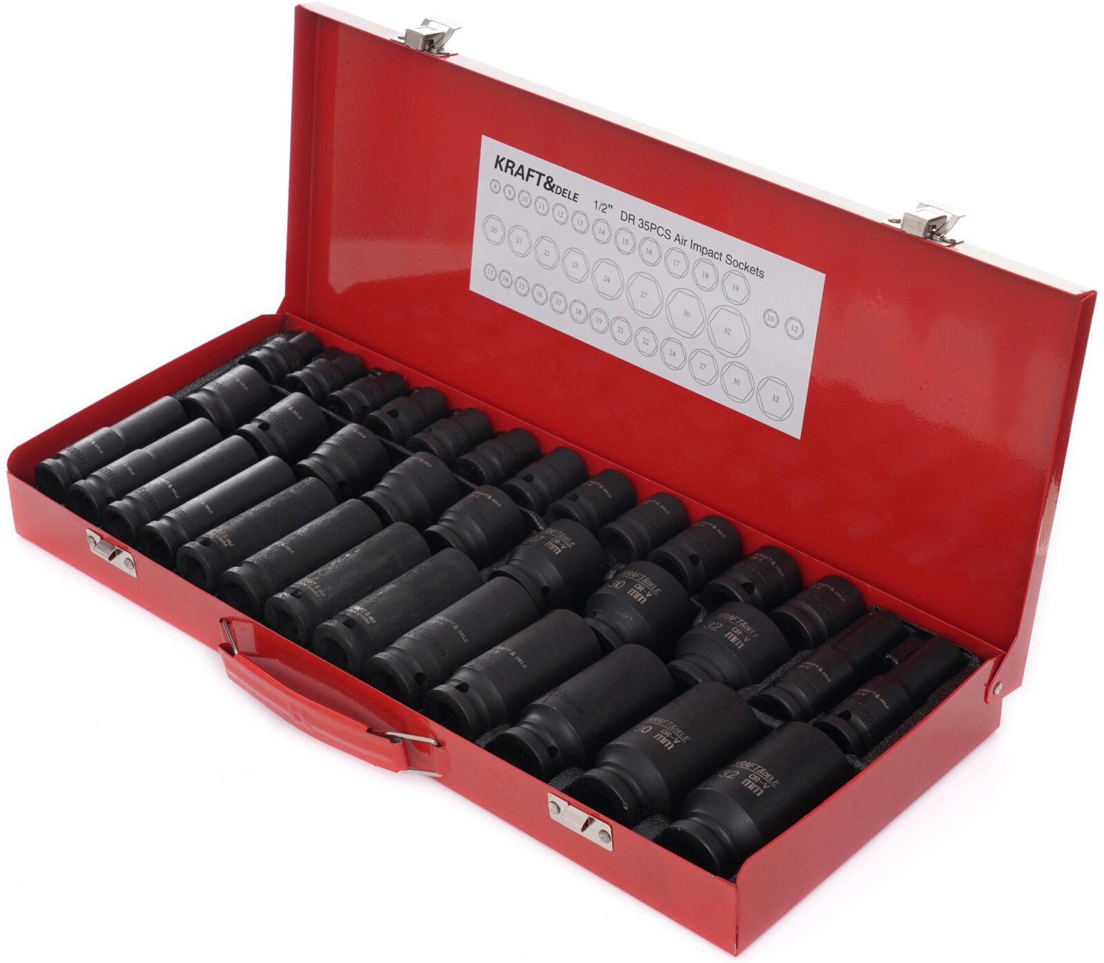 LÖÖKPADRUNITE KOMPLEKT 1/2″ 35tk. 8-32mm KD11756