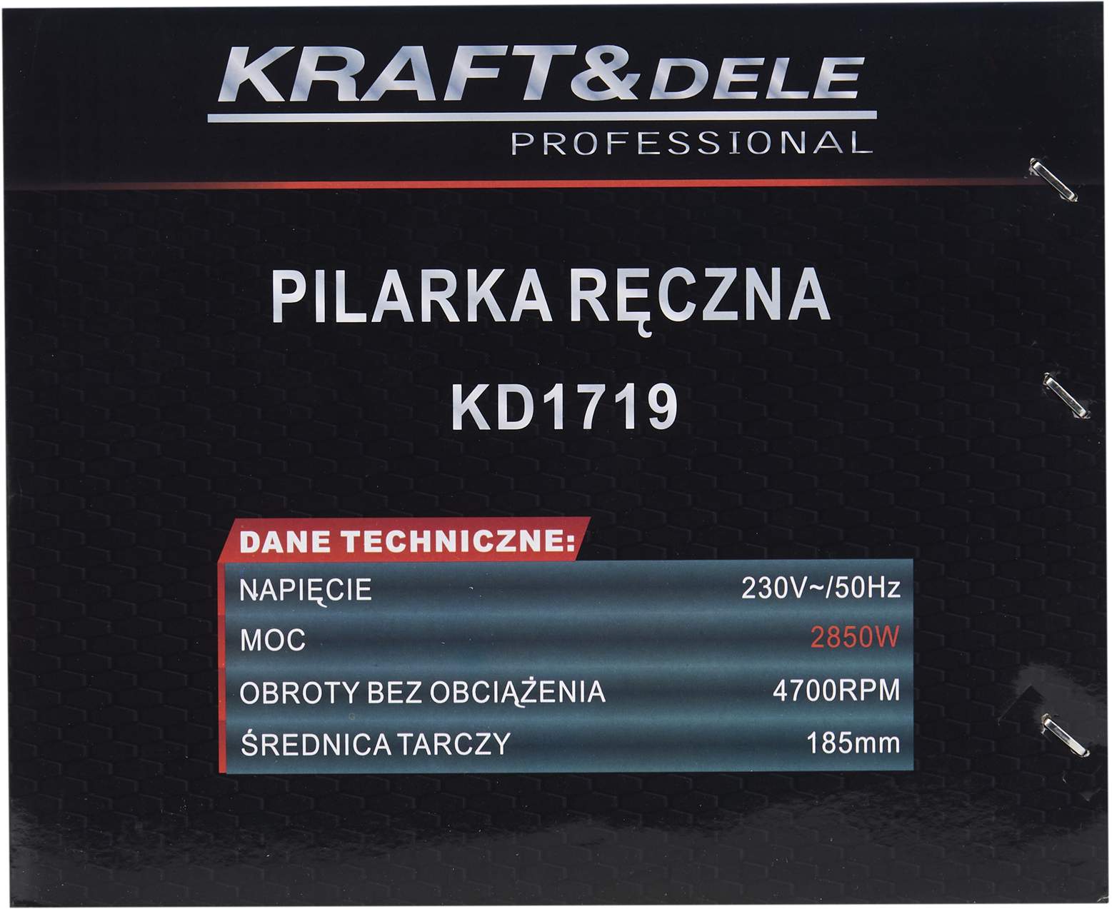 Käsitsirkel 2850W + laser KD1719