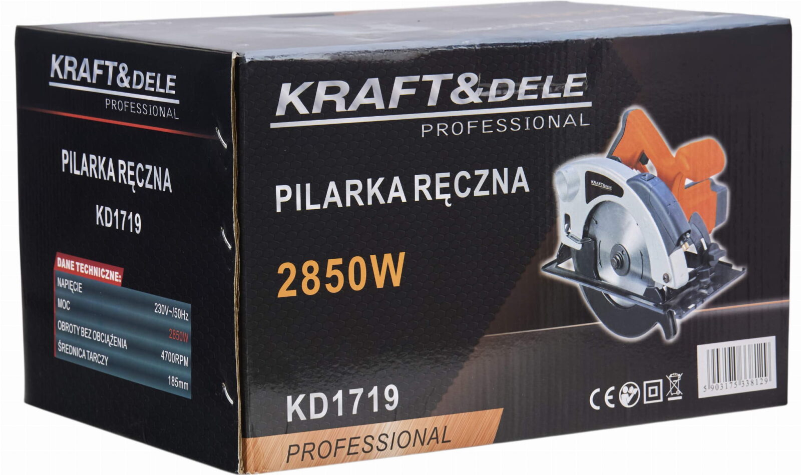 Käsitsirkel 2850W + laser KD1719