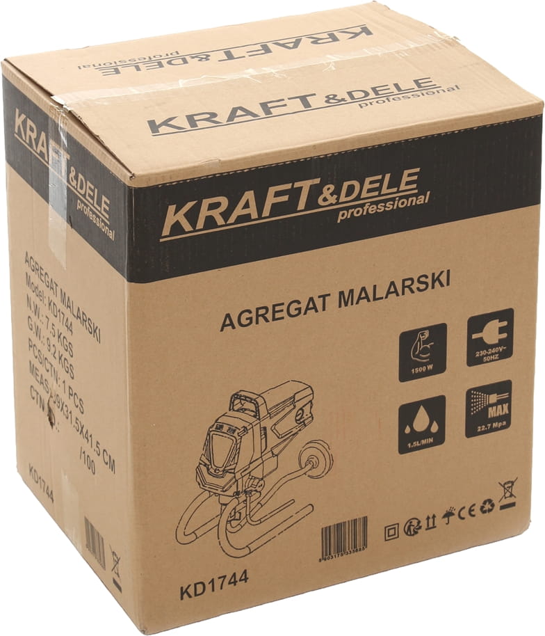 Hüdrodünaamiline värvimisagregaat 1500W KD1744