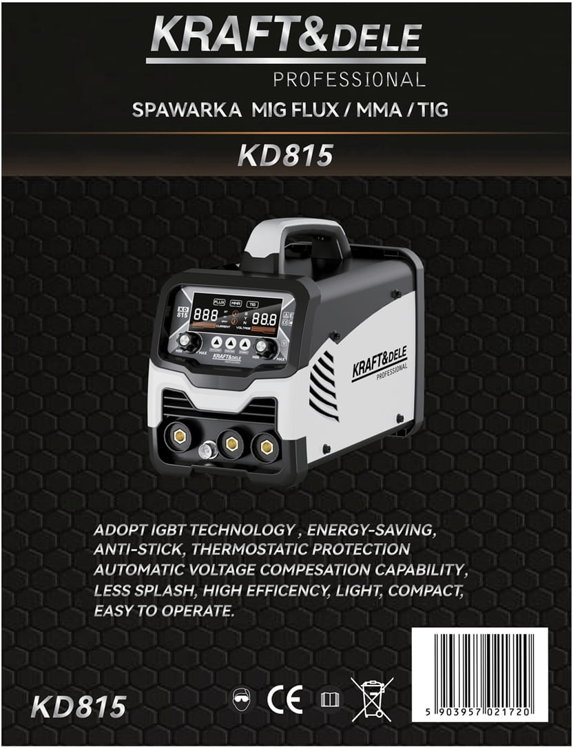Keevitusaparaat MIG Flux/MMA/TIG 200A KD815