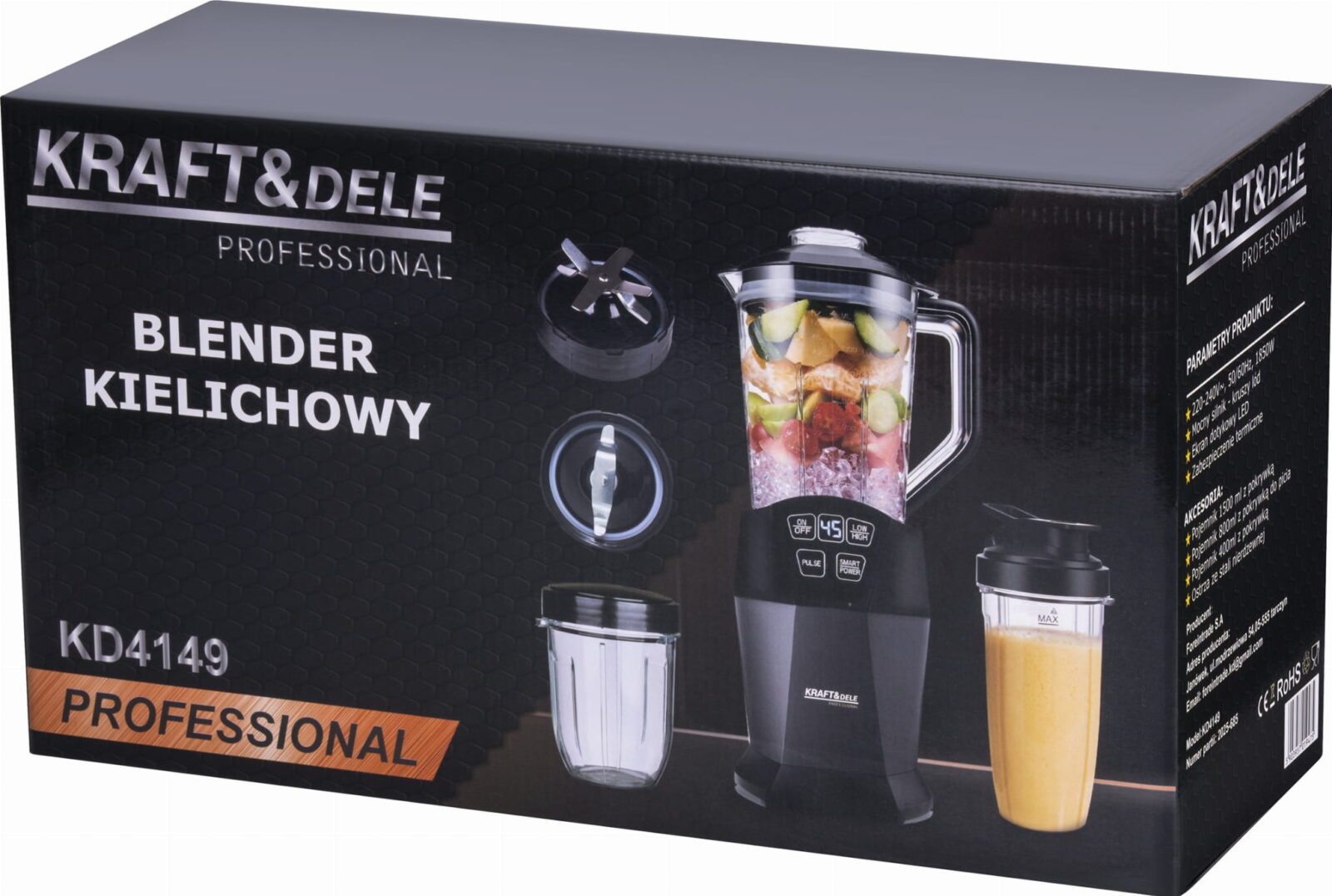 Klaasblender 1500ml + 800ml + 400ml 1850W KD4149