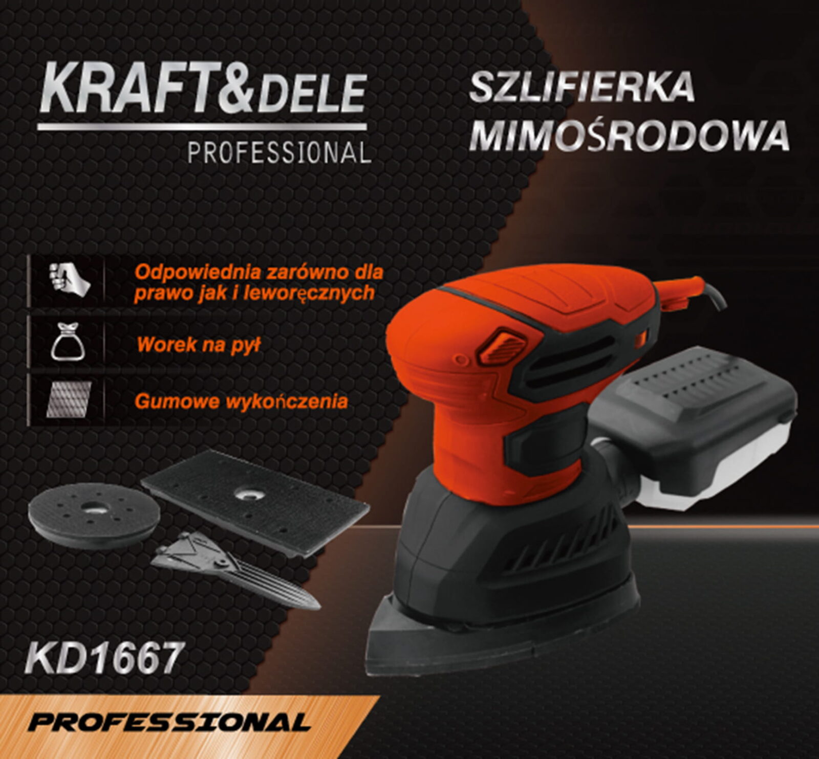 Ekstsentriklihvija 1200W 12000p/min KD1667