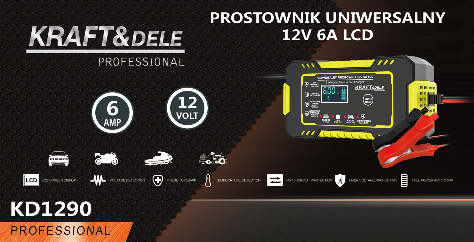Universaalakulaadija 12V 6A KD1290