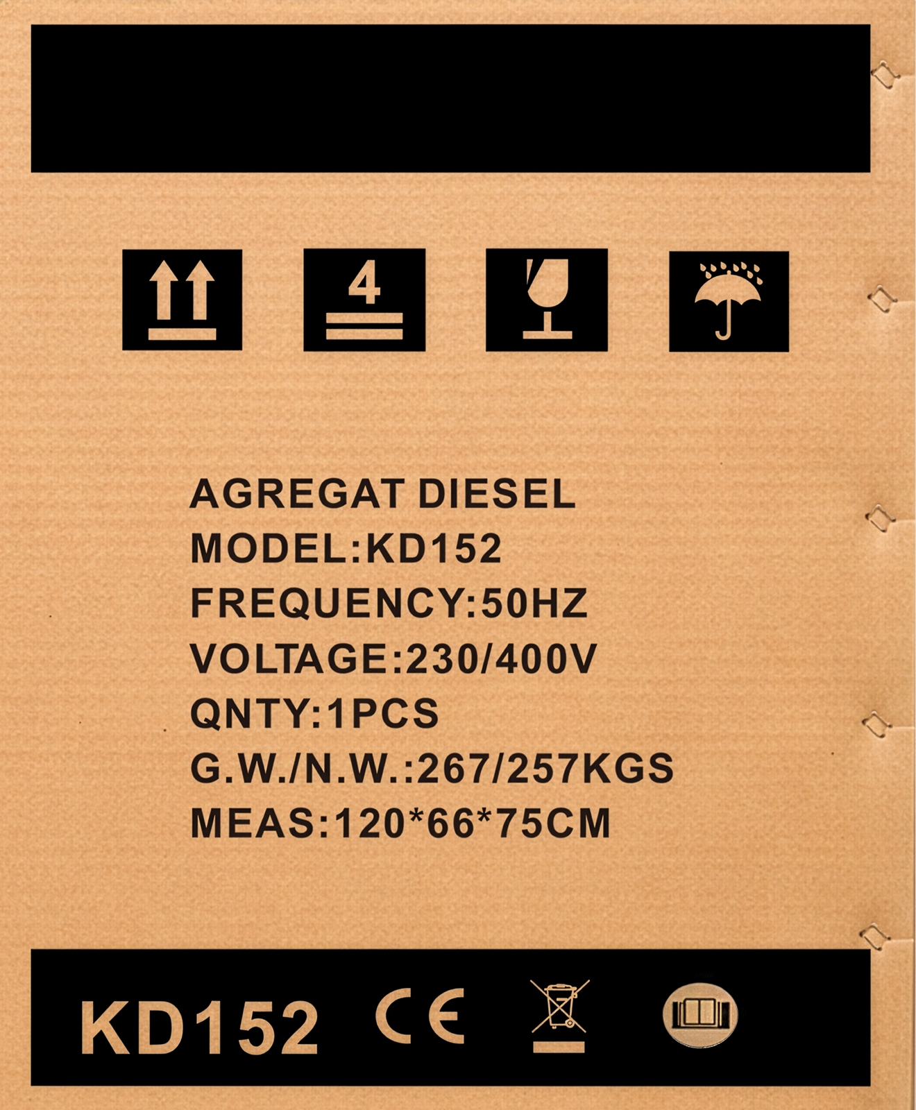 Kolmefaasiline diisligeneraator 12/13 kW KD152