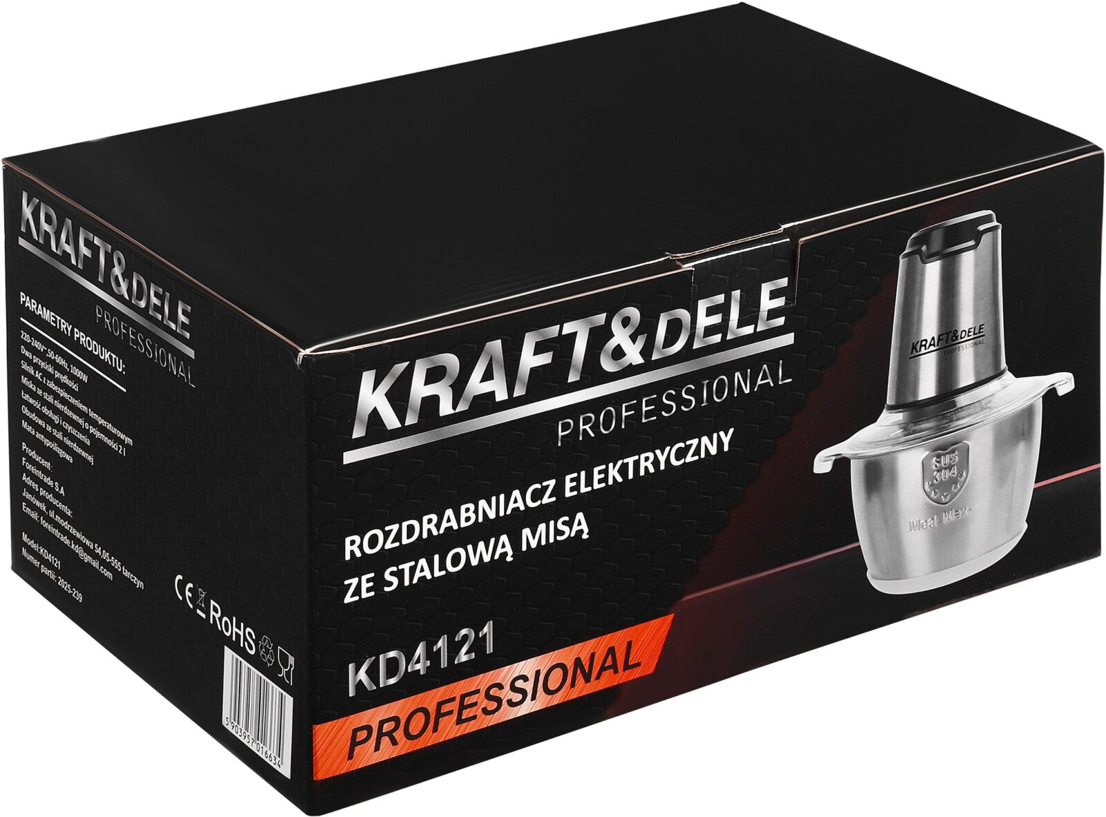 Elektriline hakkur liha/köögivilja jaoks terasmisaga 2L KD4121
