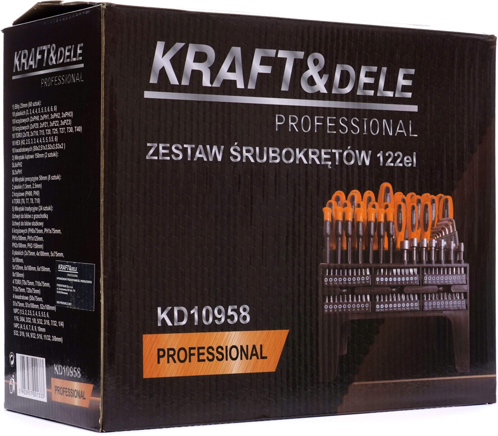 Kruvikeerajate ja bittide komplekt 122 tk. KD10958