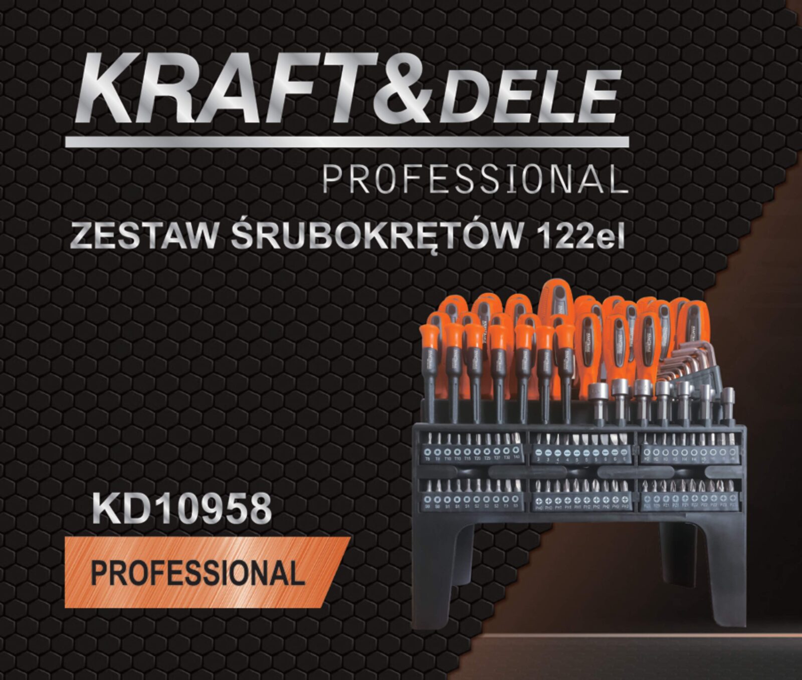 Kruvikeerajate ja bittide komplekt 122 tk. KD10958