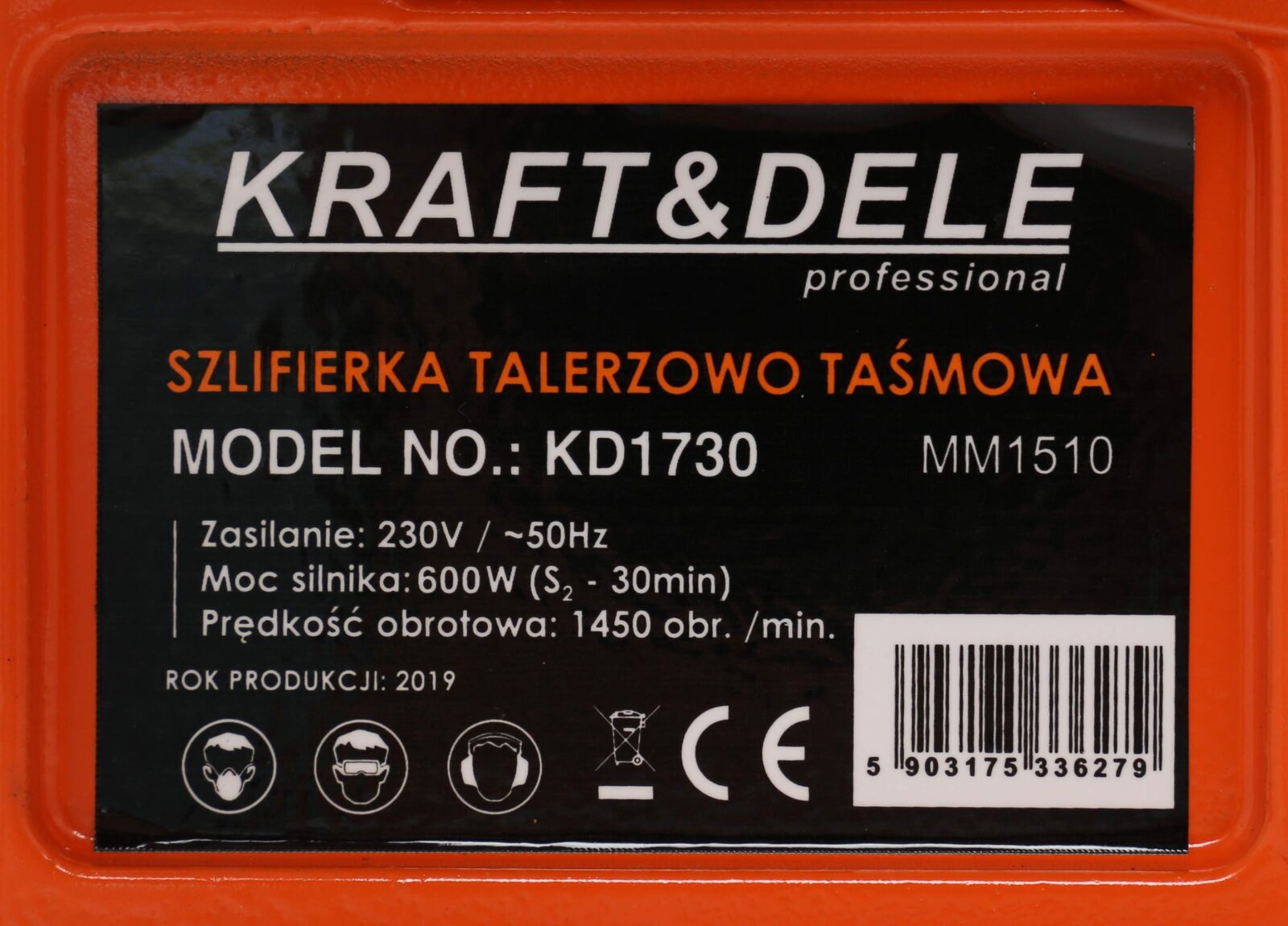 Kombineeritud ketas-lintlihvija 600W 1450 p/min KD1730