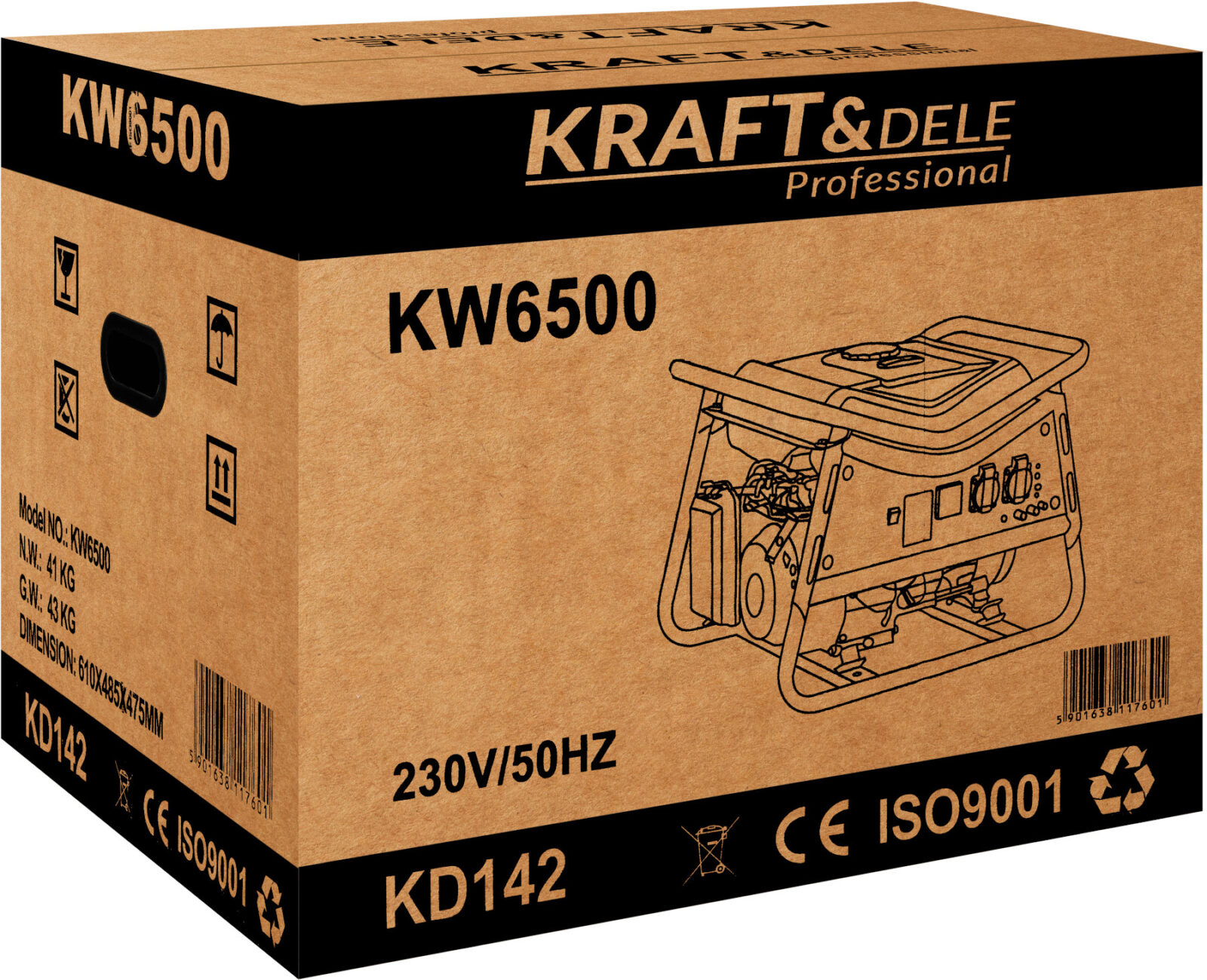Generaator 3000 W 12/230 V KD142
