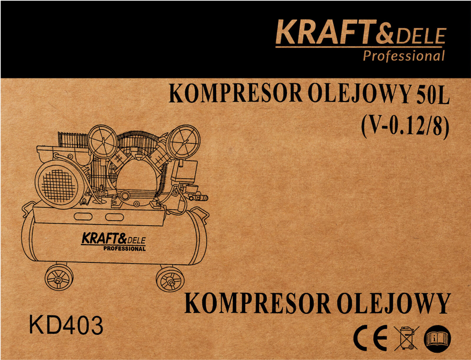 Õlikompressor 50L 2,8kW 480L/min KD403
