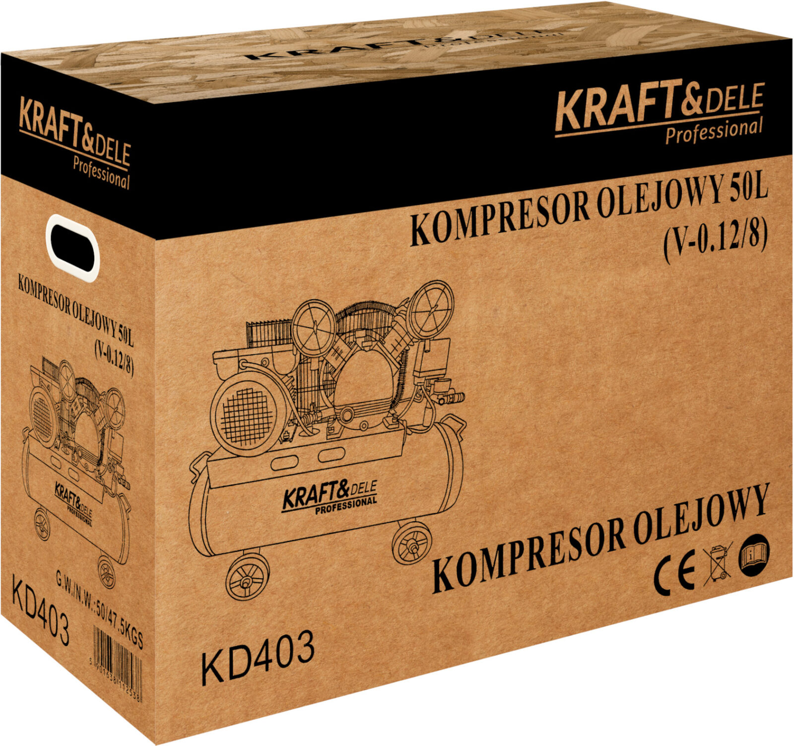 Õlikompressor 50L 2,8kW 480L/min KD403