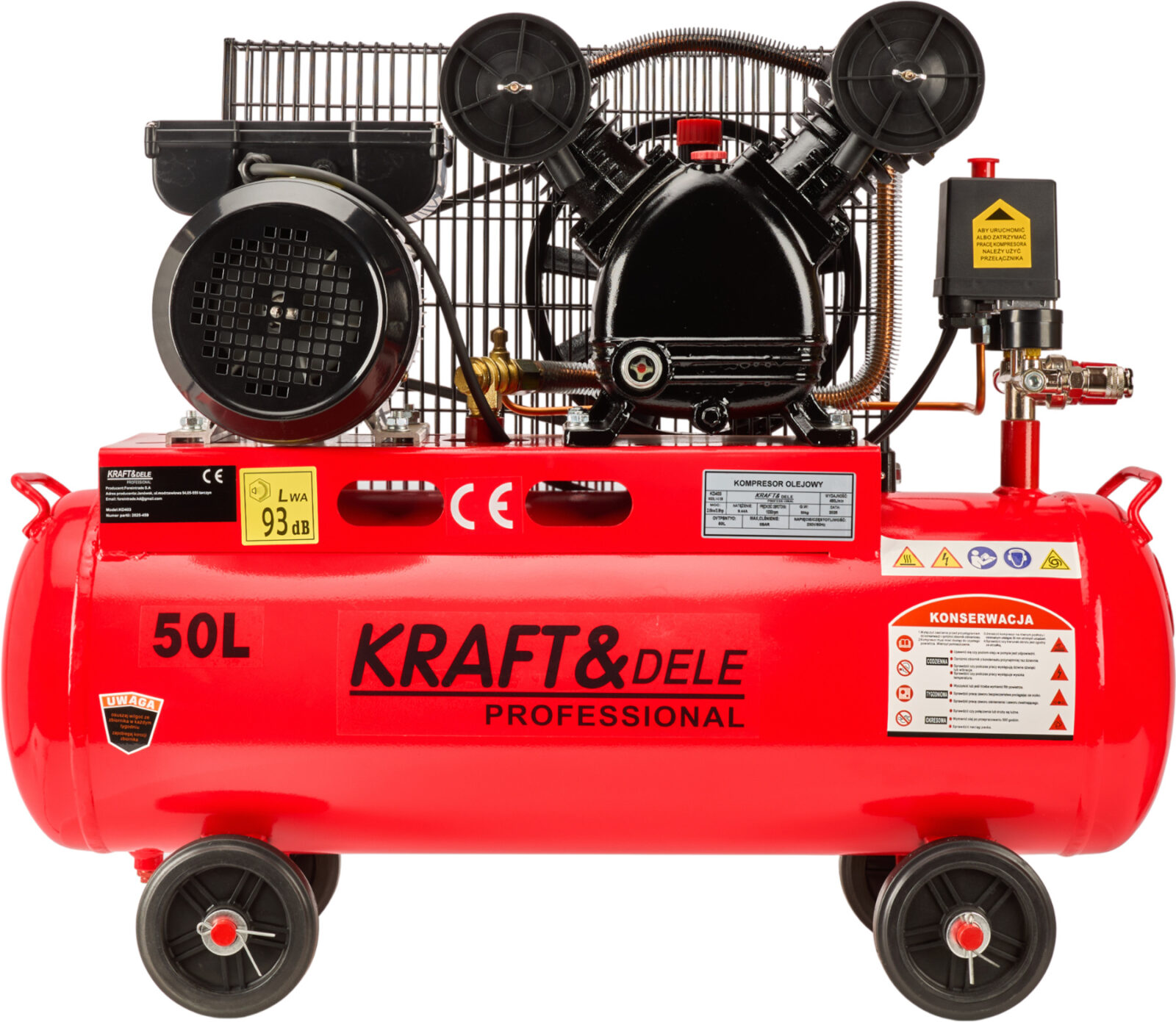 Õlikompressor 50L 2,8kW 480L/min KD403