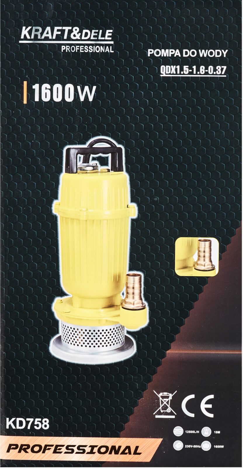 SUKELPUMP 1600W 1″ KD758