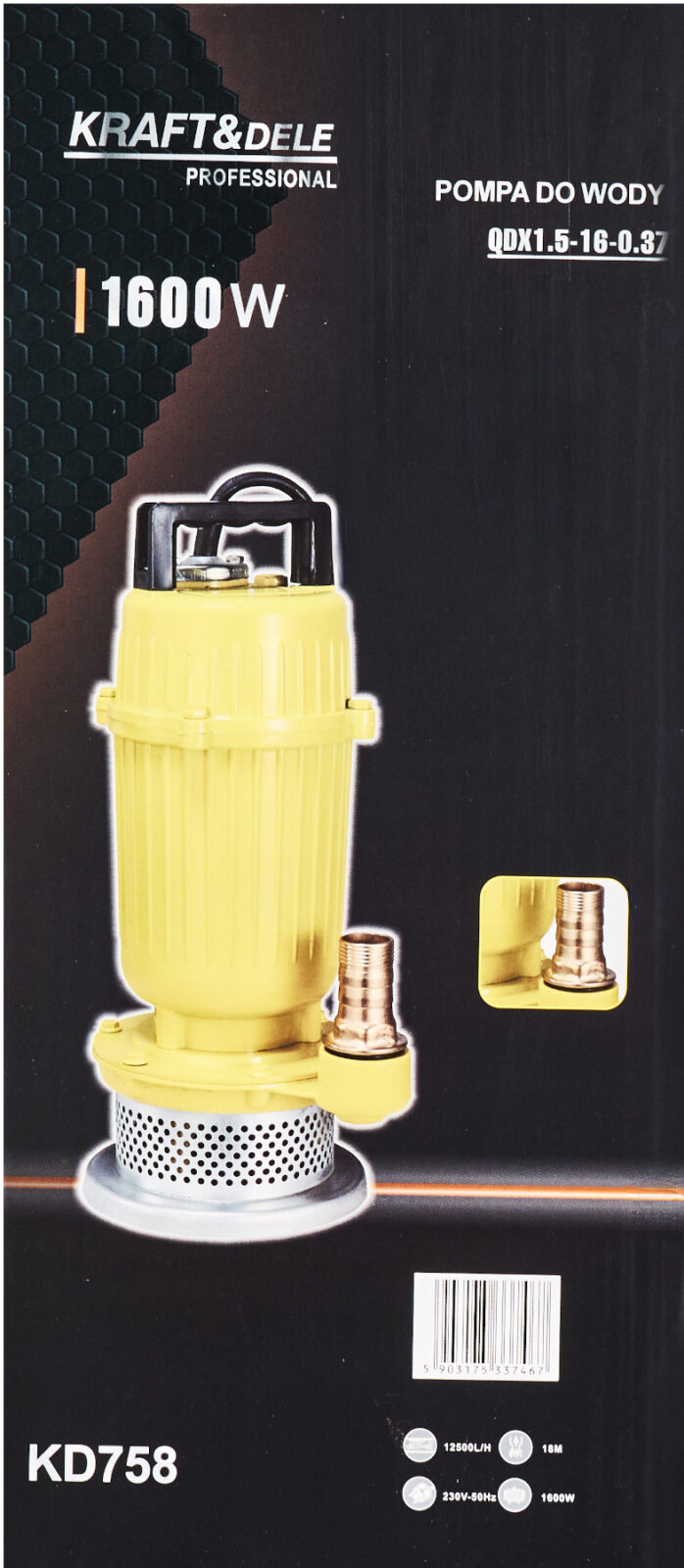 SUKELPUMP 1600W 1″ KD758
