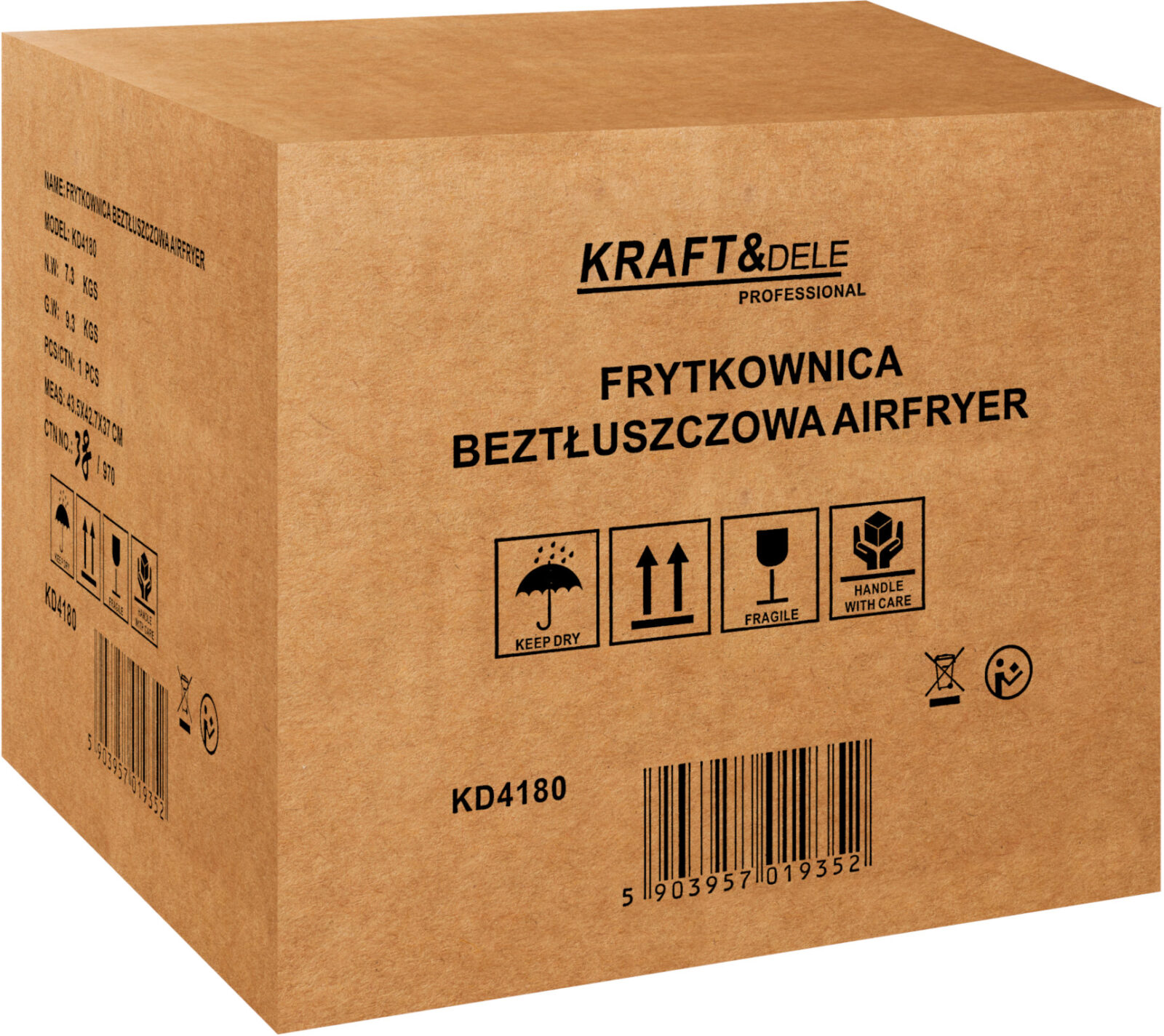 Rasvavaba fritteerimisseade AirFryer 9L 2500W KAKS KAMBRIT + LCD KD4180