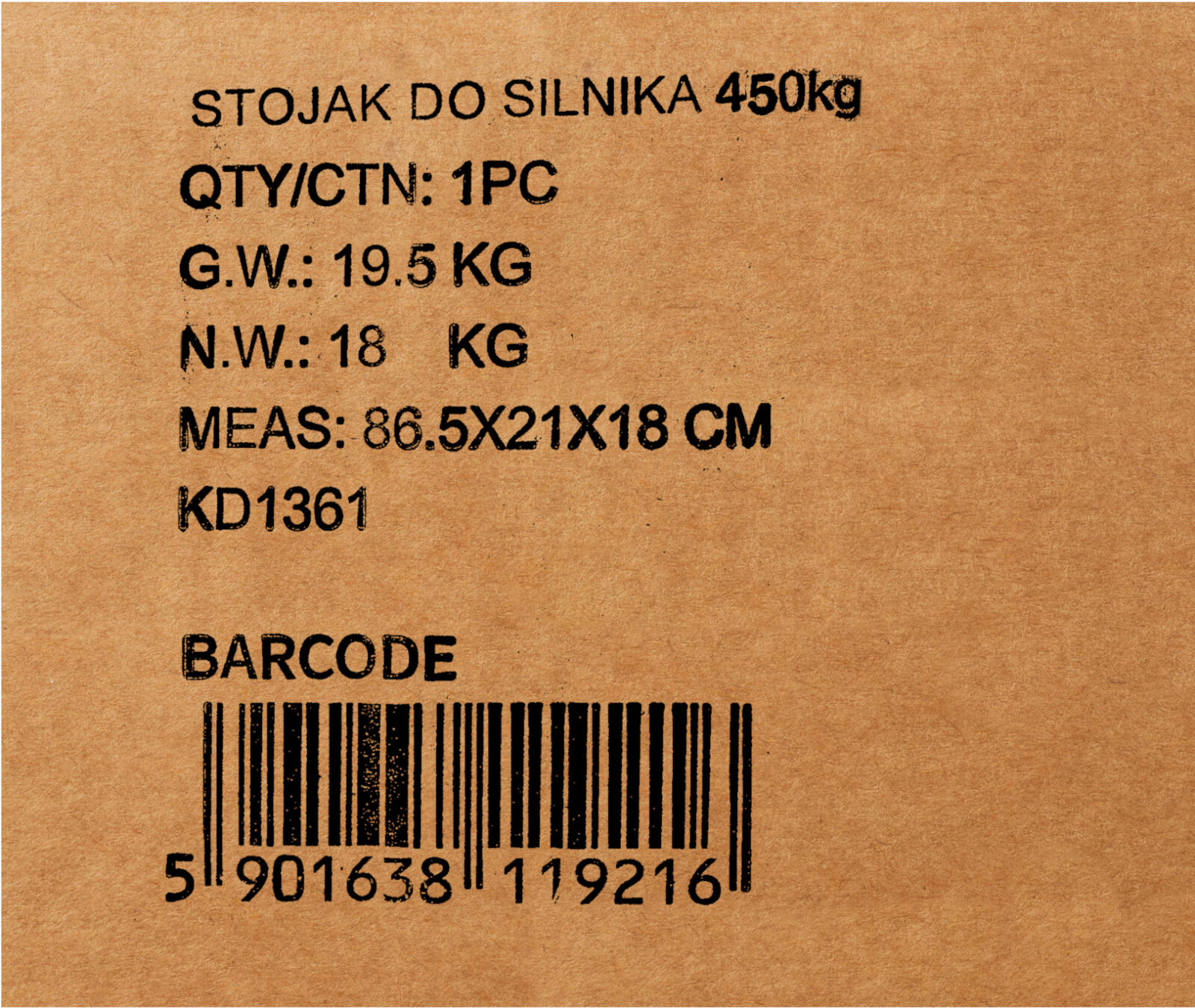 Mootori ja käigukasti alus 450kg KD1361